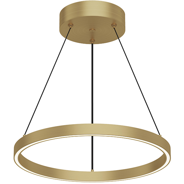 Cerchio LED 17.75 inch Brushed Gold Pendant Ceiling Light