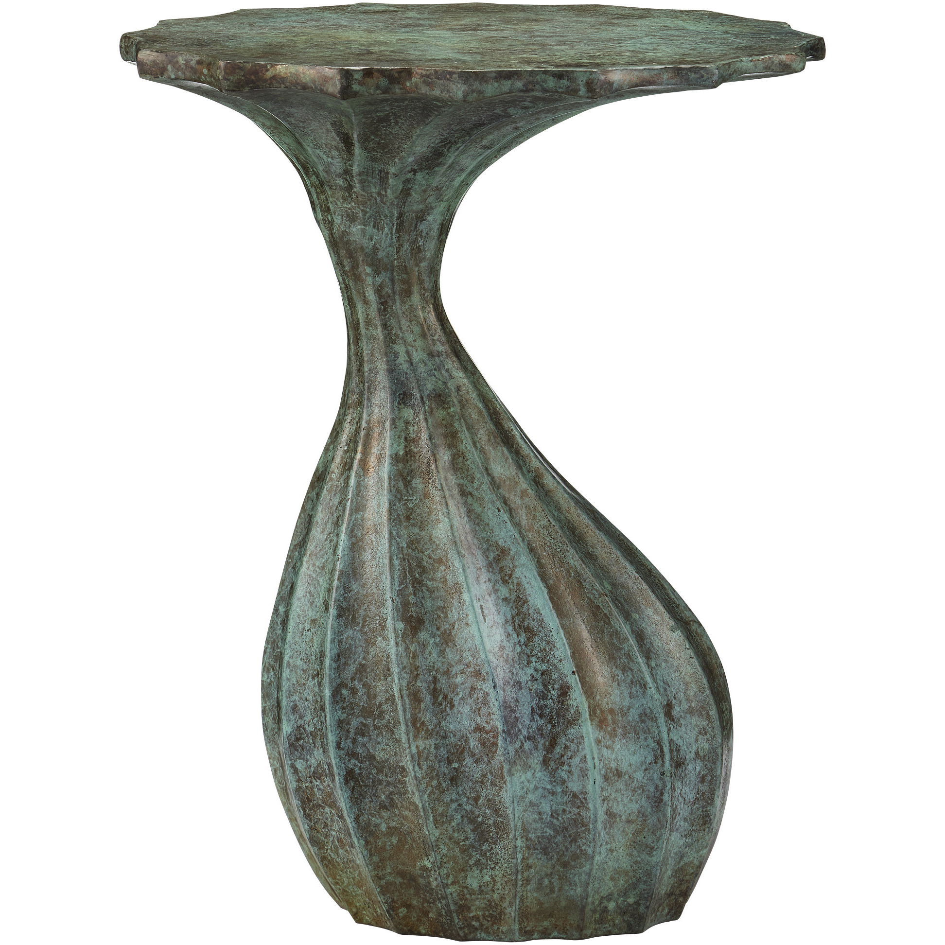 Tunis 21.5 X 16 inch Verdigris Accent Table