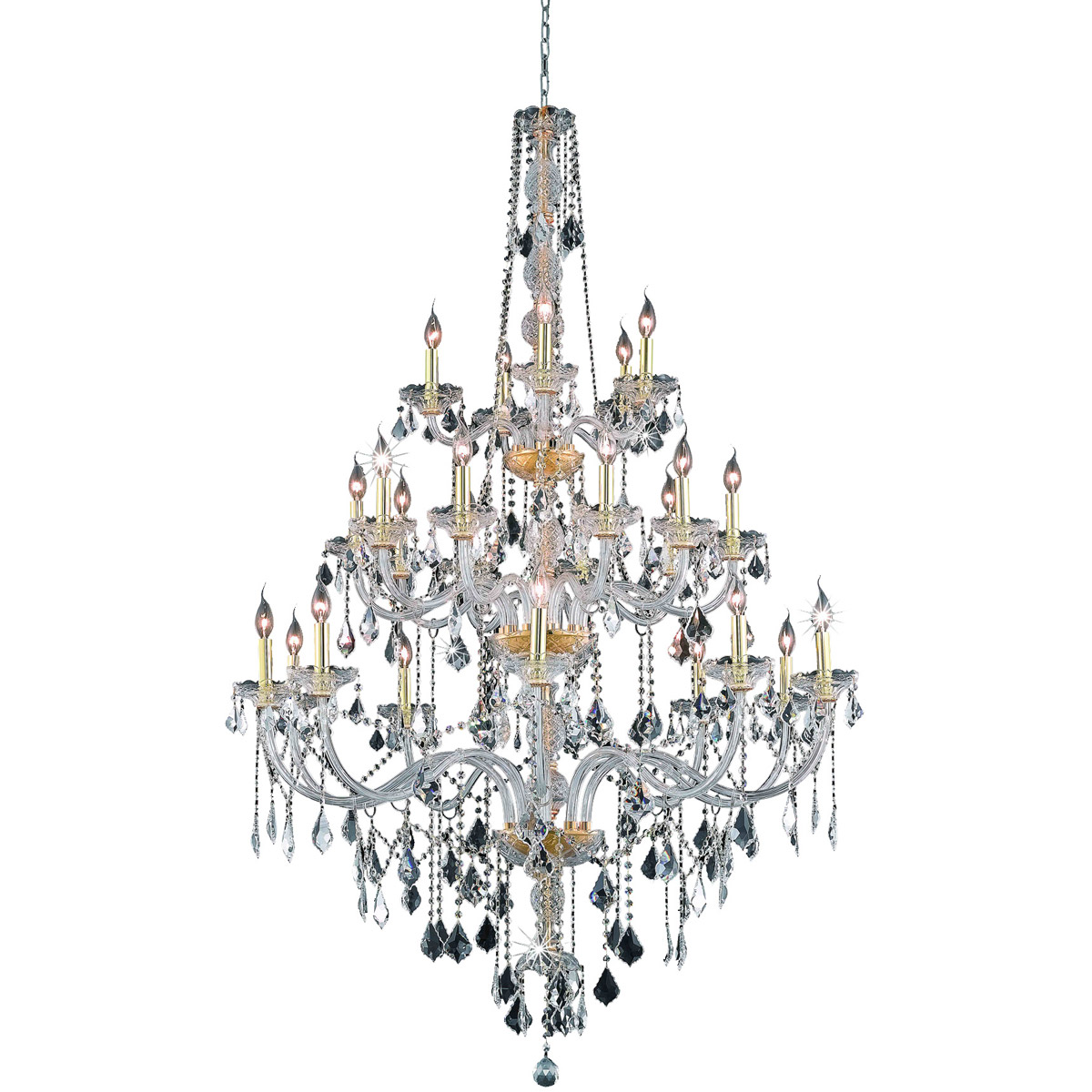 Verona 25 Light 43 inch Gold Foyer Ceiling Light in Clear, Royal Cut