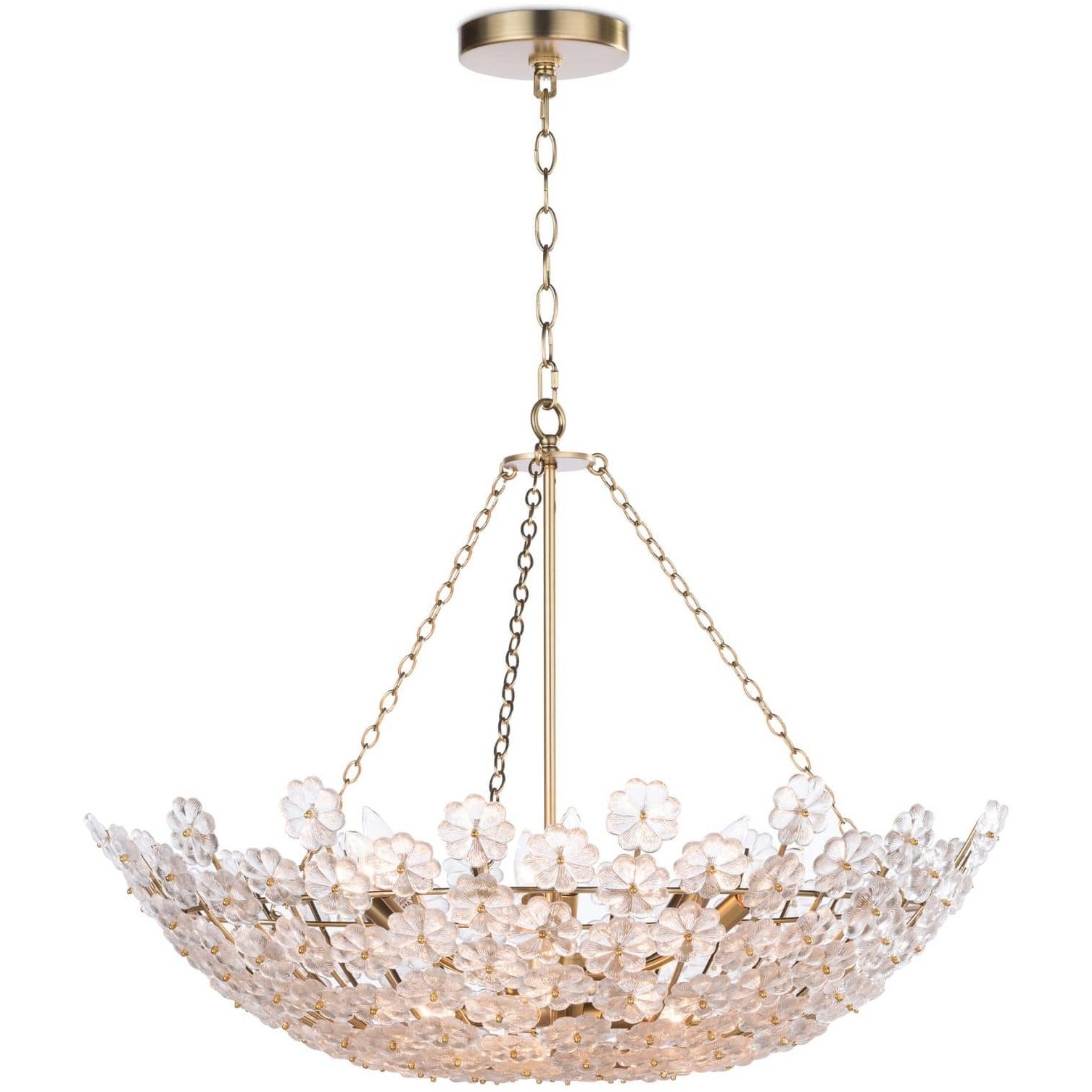 Regina Andrew Charlotte 12 Light 30.5 inch Natural Brass Chandelier Ceiling Light 16-1177 - Open Box