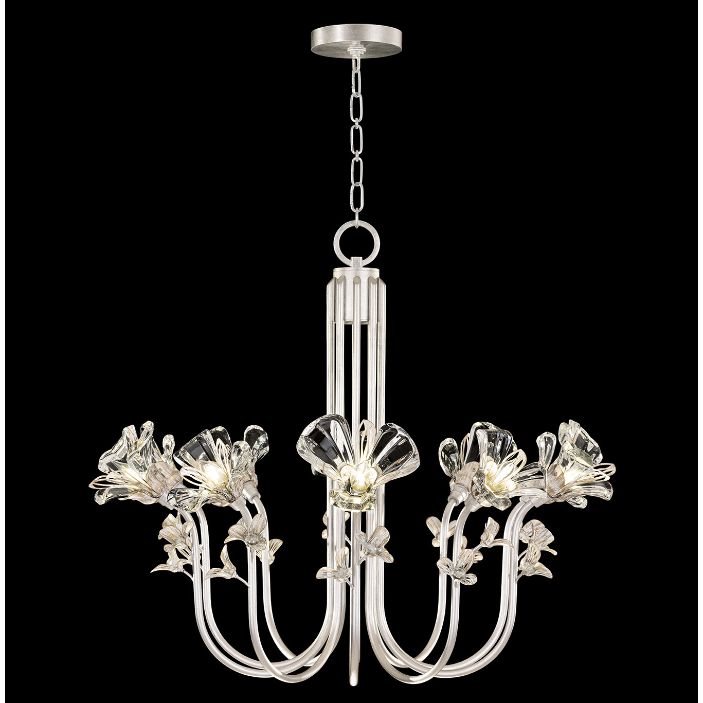 Azu LED 35.5 inch Silver Chandelier Ceiling Light