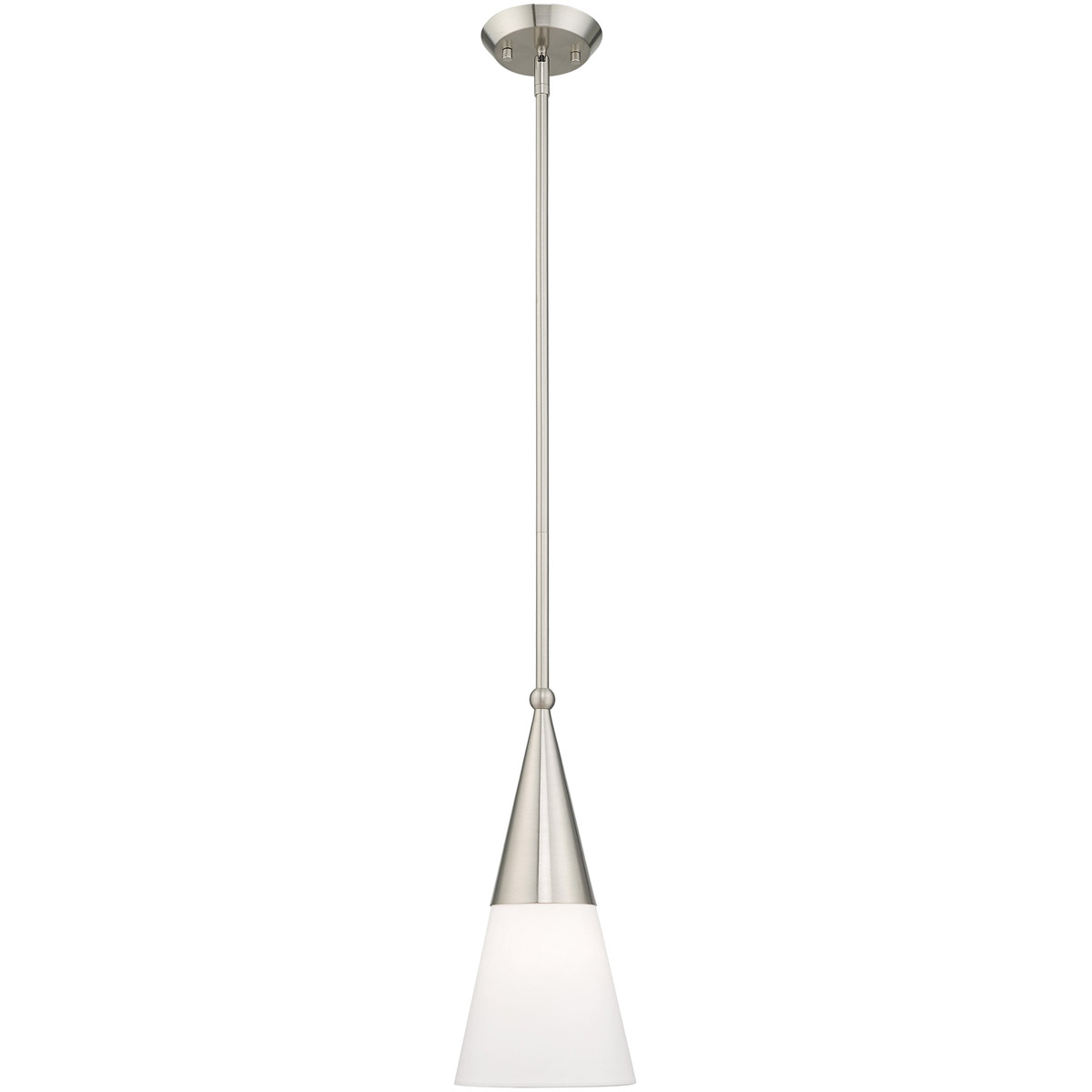 Stockholm 1 Light 6.75 inch Brushed Nickel Mini Pendant Ceiling Light