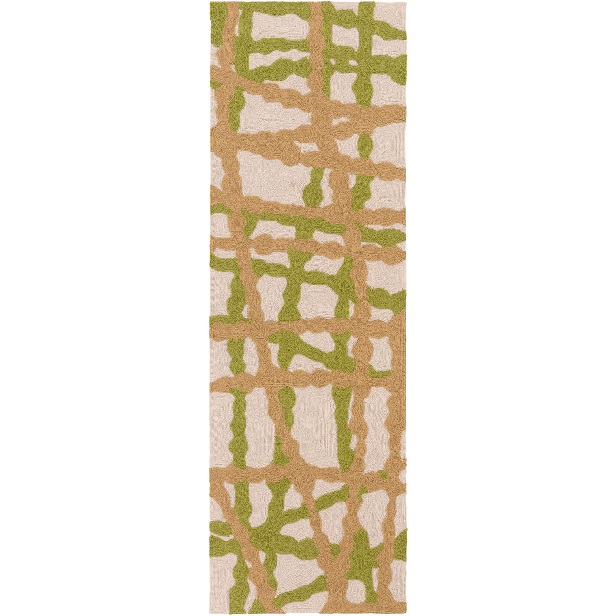 Courtyard 72 X 48 inch Olive, Camel, Beige Rug