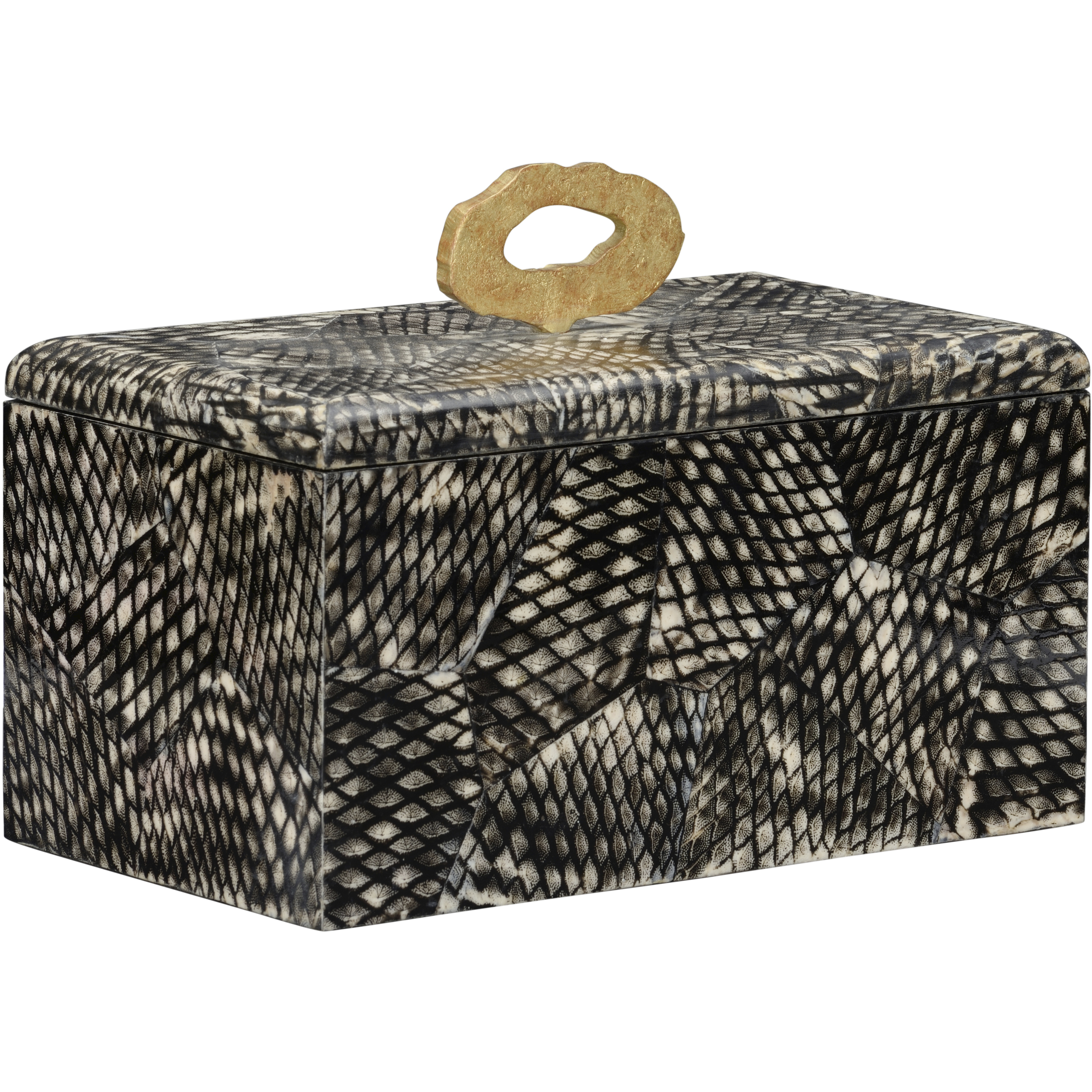 Nazare 11 inch Black and White/Cream Box, Large