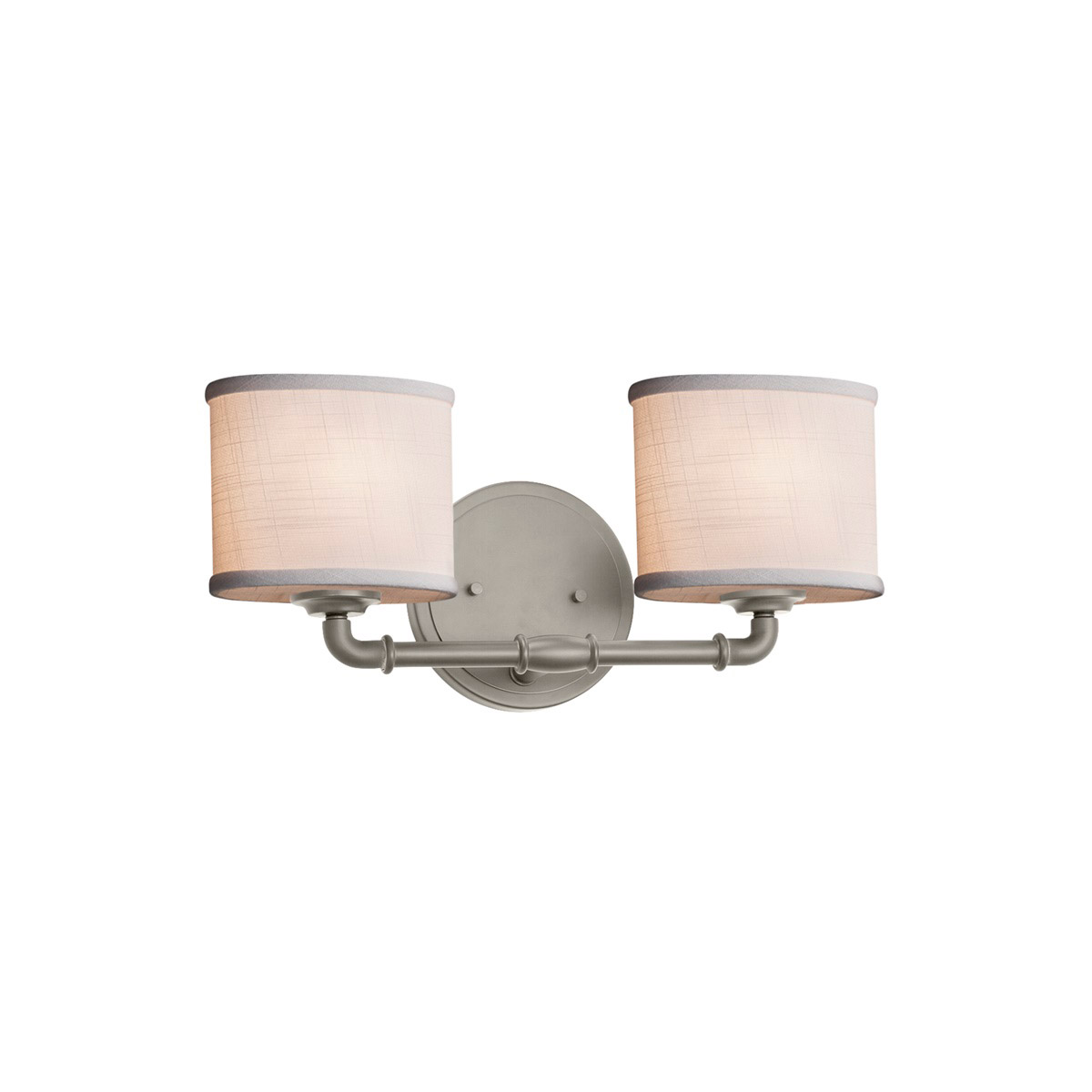 Textile LED 17 inch Brushed Nickel Bath Bar Wall Light