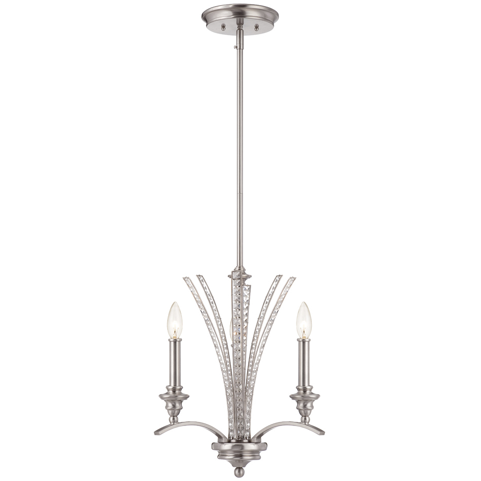 Grand Plazza 3 Light 16 inch Satin Platinum Chandelier Ceiling Light