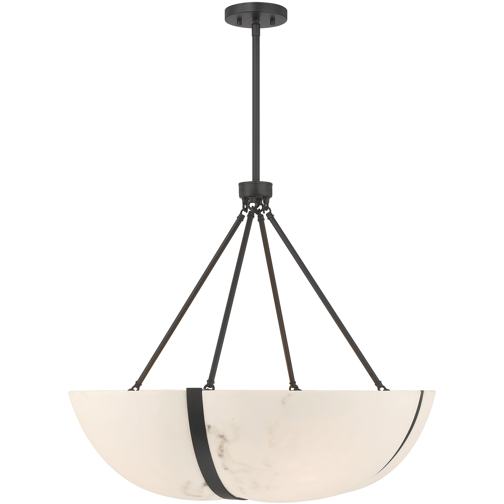 Chalfont 4 Light 30 inch Matte Black Pendant Ceiling Light