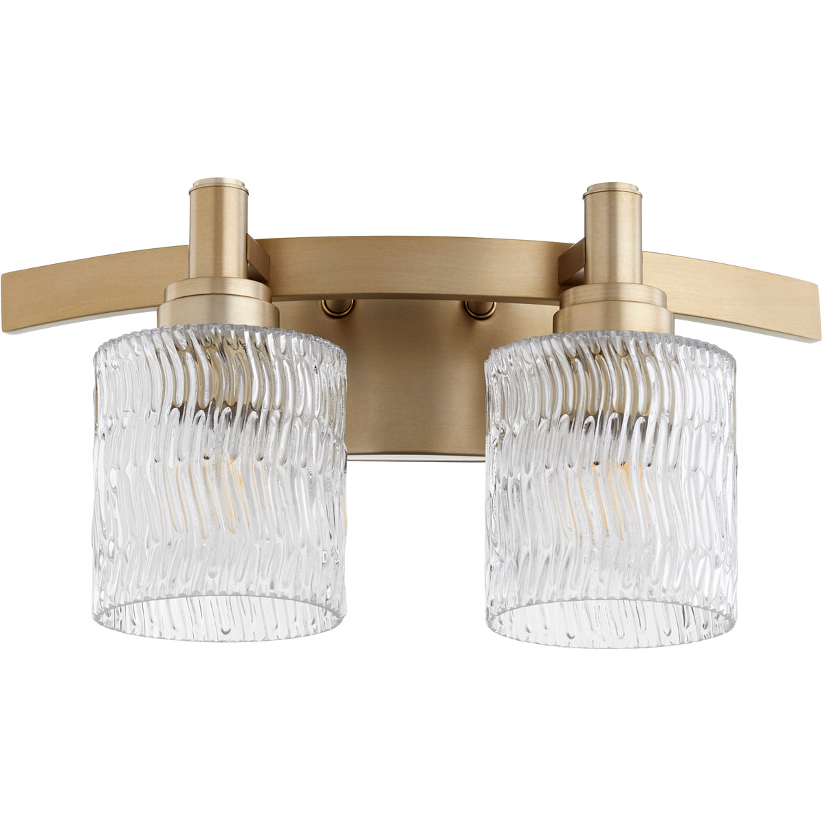 Stadium 2 Light 16 inch Aged Brass Vanity Light Wall Light