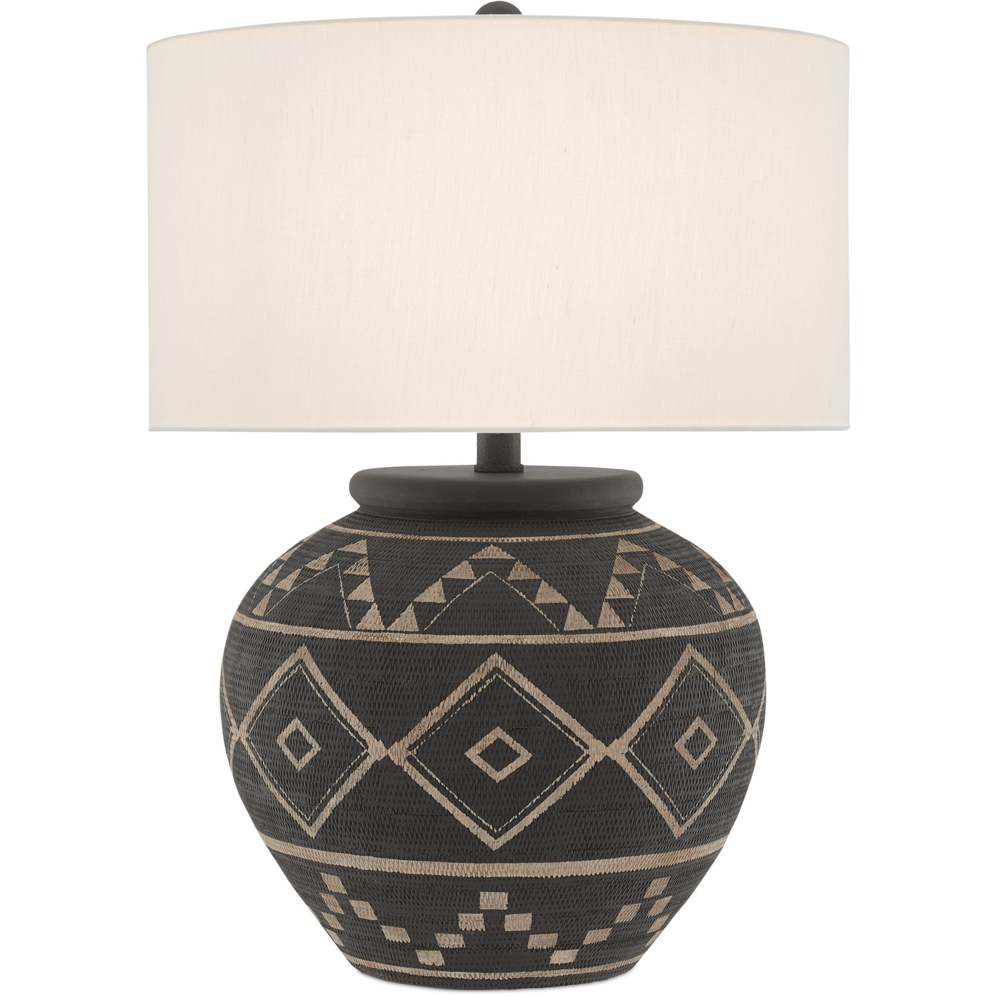 Tattoo 28 inch 150 watt Black and Latte Table Lamp Portable Light