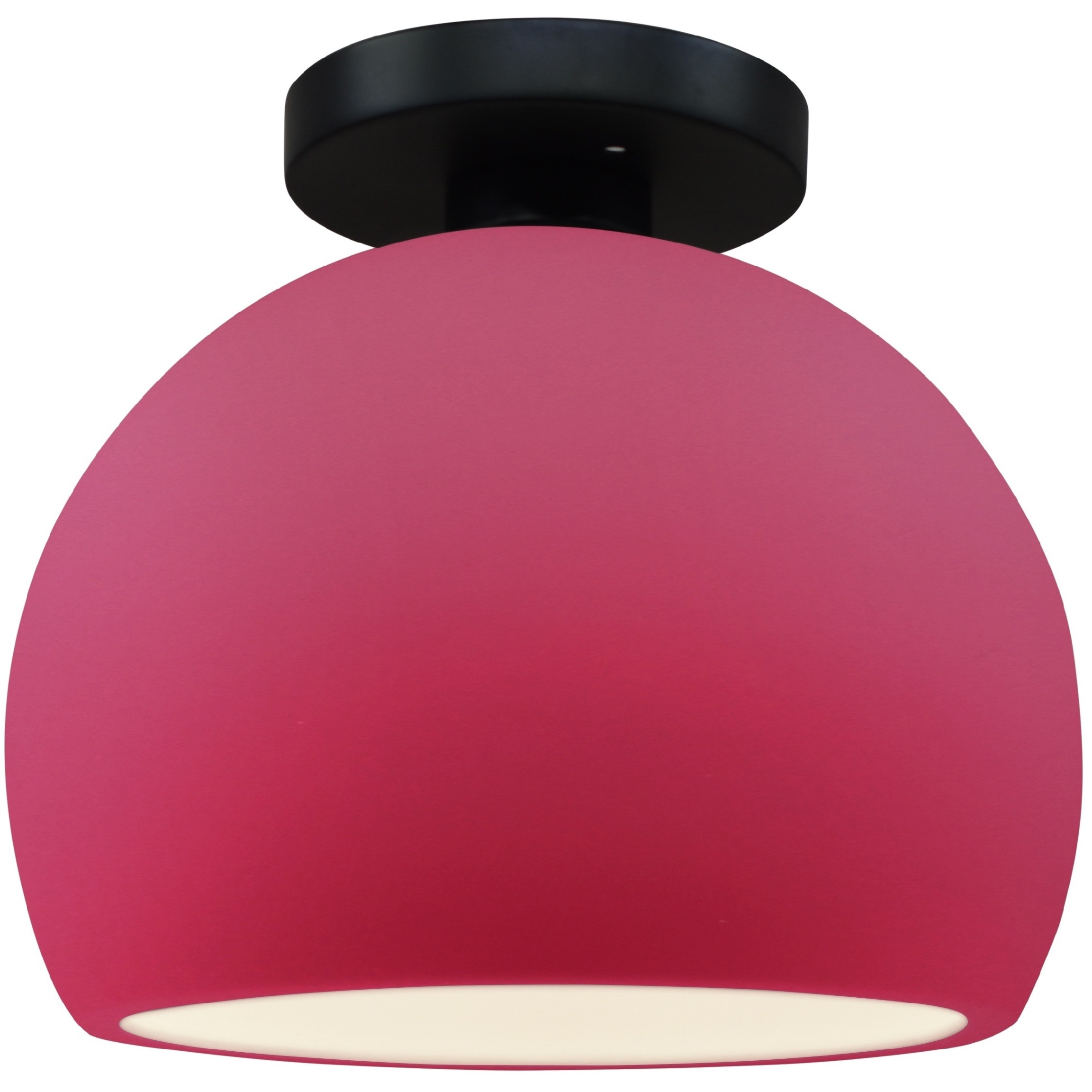 Radiance LED 7 inch Cerise and Matte Black Semi Flush Ceiling Light