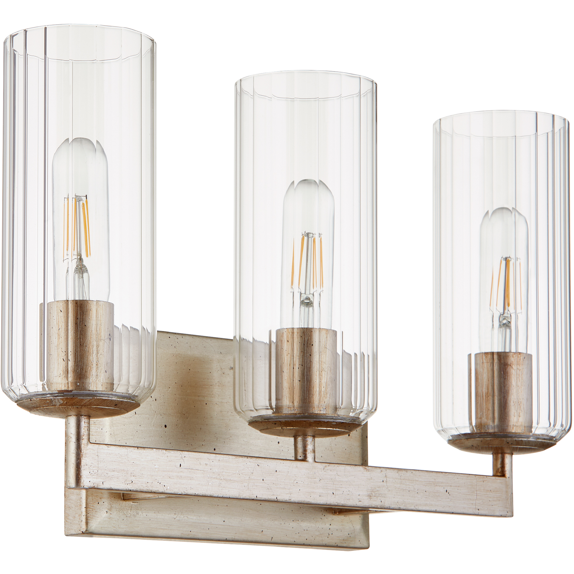 Merrick 3 Light 17.25 inch Aged Silver Leaf Vanity Light Wall Light