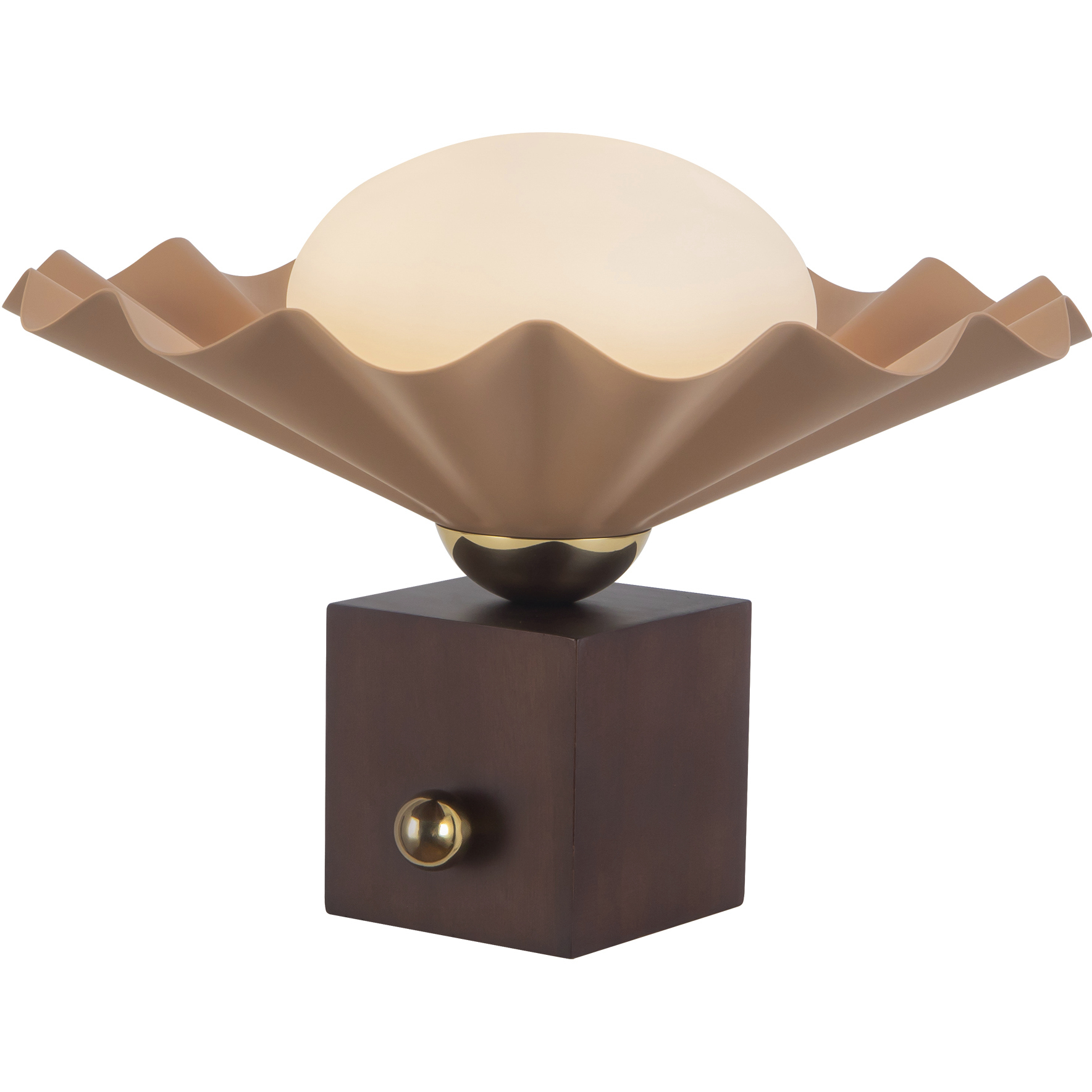 Furrow 9 inch 60 watt Peach Table Lamp Portable Light