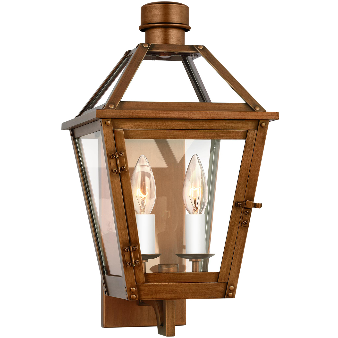 C&M by Chapman & Myers Hyannis 2 Light 16.25 inch Natural Copper Outdoor Wall Lantern