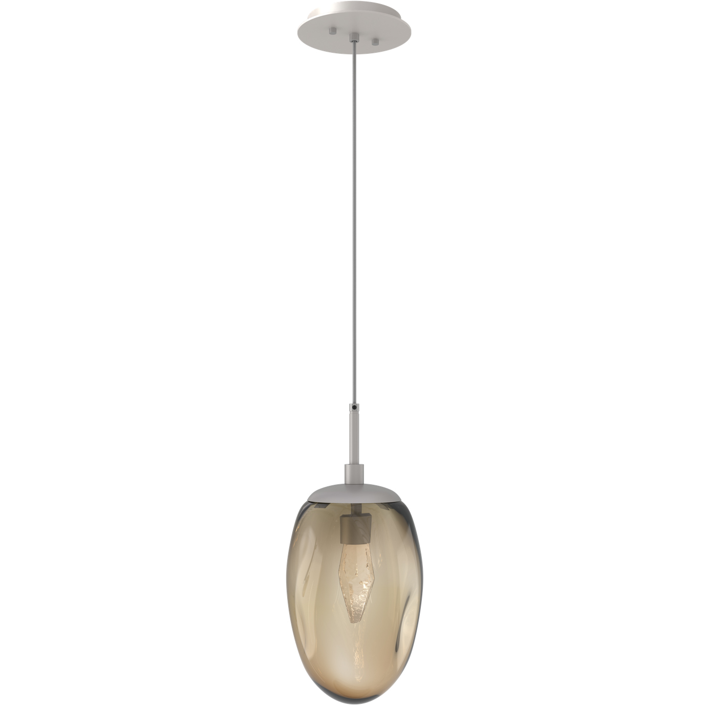 Meteo LED LED 10 inch Beige Silver Pendant Ceiling Light in Metallic Beige Silver, 2700K LED, Geo Inner - Bronze Outer