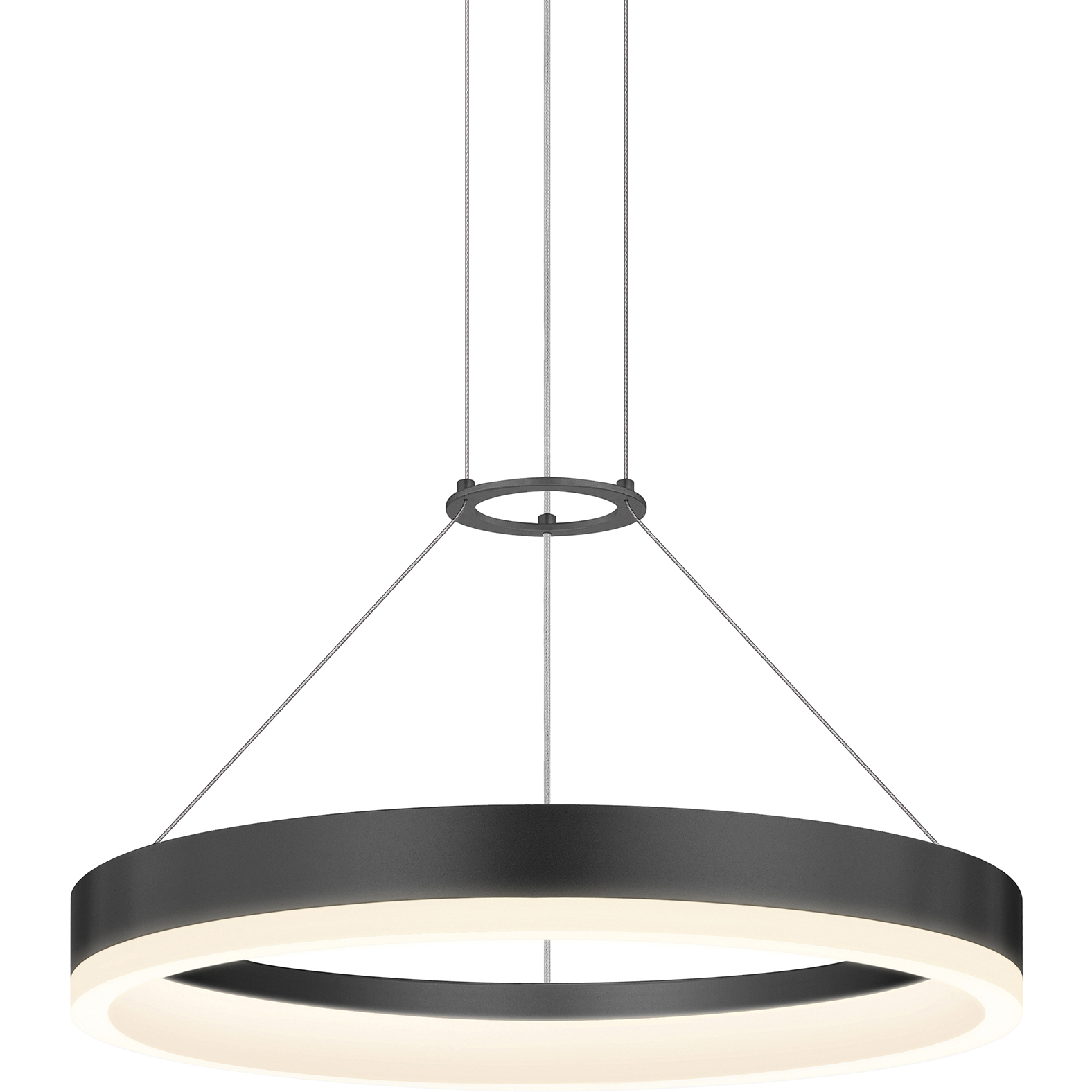Corona LED 15.75 inch Satin Black Pendant Ceiling Light