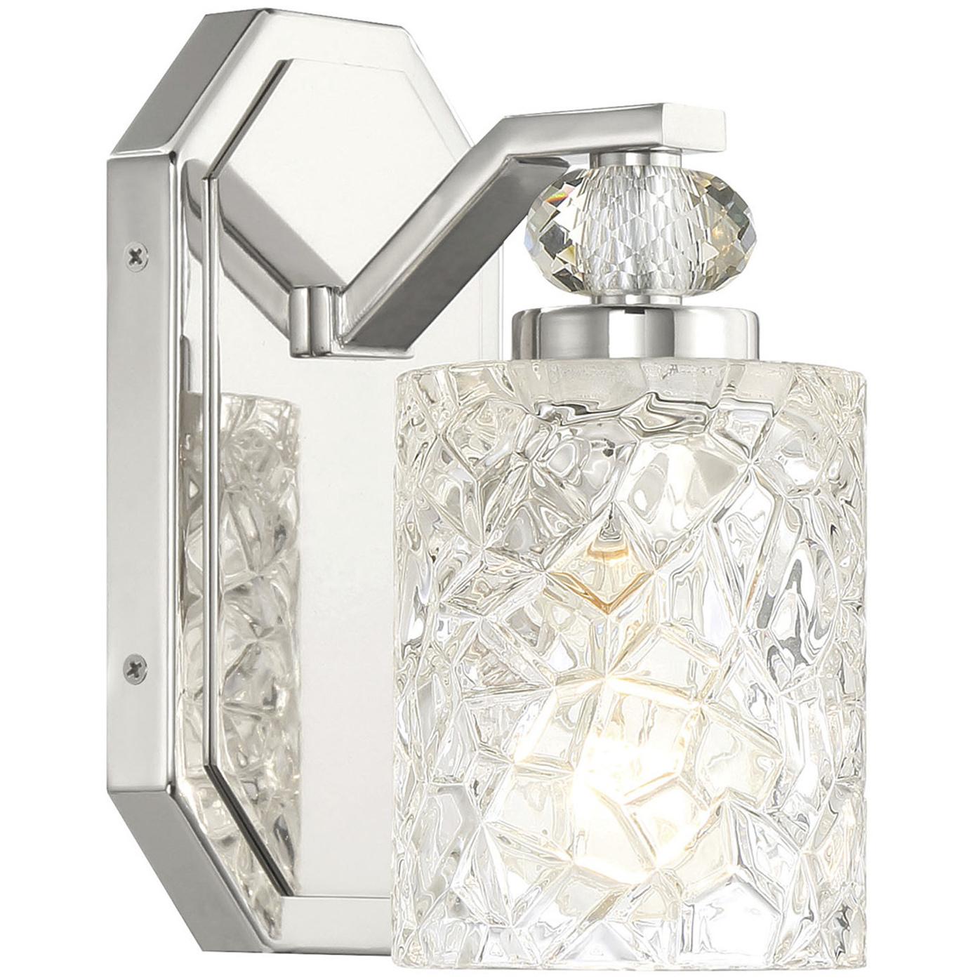 Minka-Lavery Crystal Kay 1 Light 4.5 inch Chrome Bath Vanity Wall Light 2611-77 - Open Box