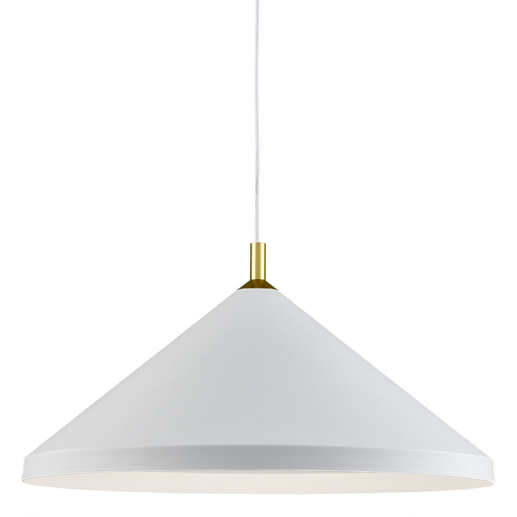 Dorothy 1 Light 26 inch White with Gold Detail Pendant Ceiling Light