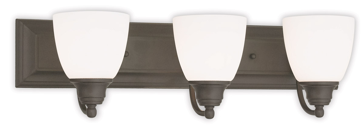 Springfield 3 Light 24 inch Bronze Bath Vanity Wall Light