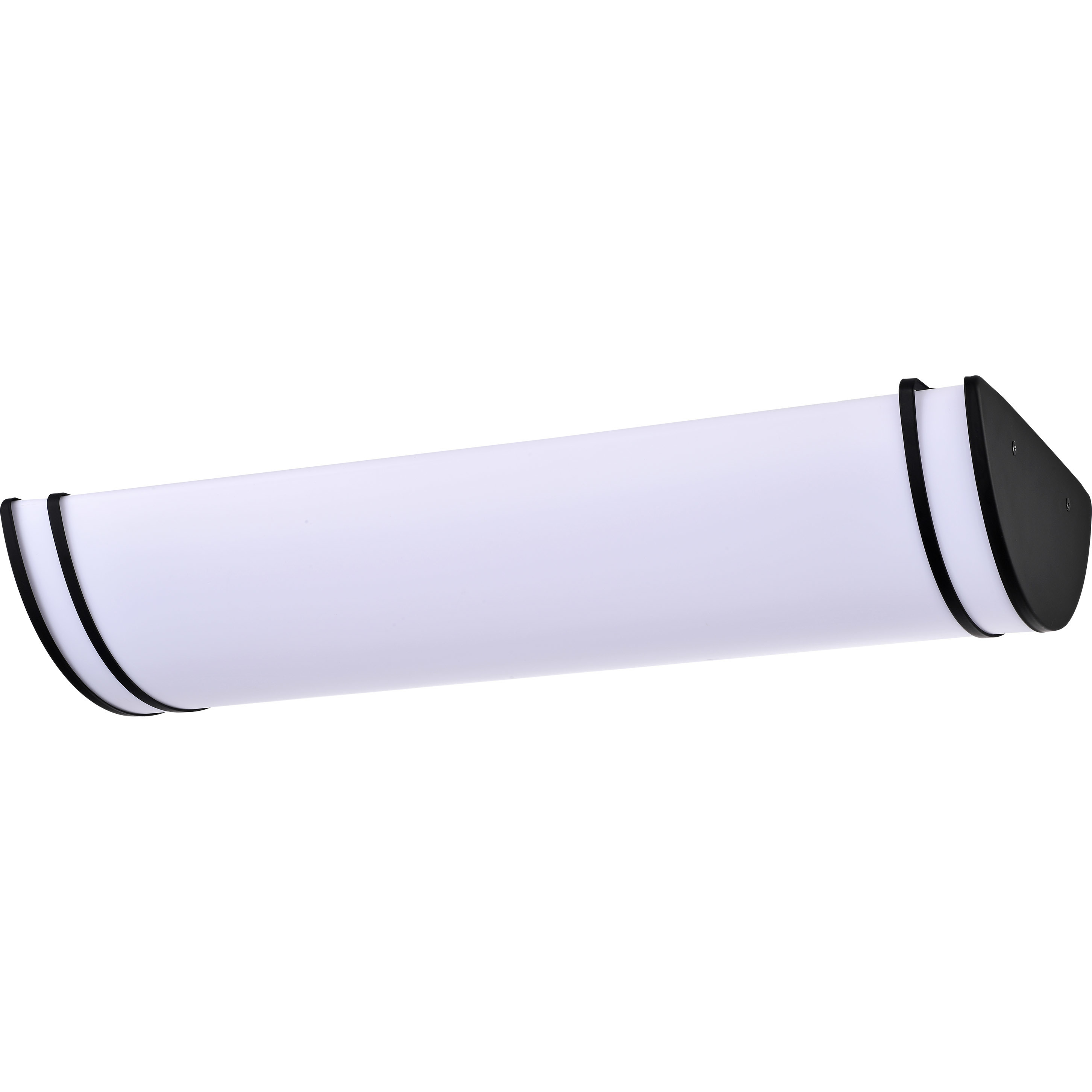 Glamour LED 12 inch Matte Black Linear Flush Mount Ceiling Light