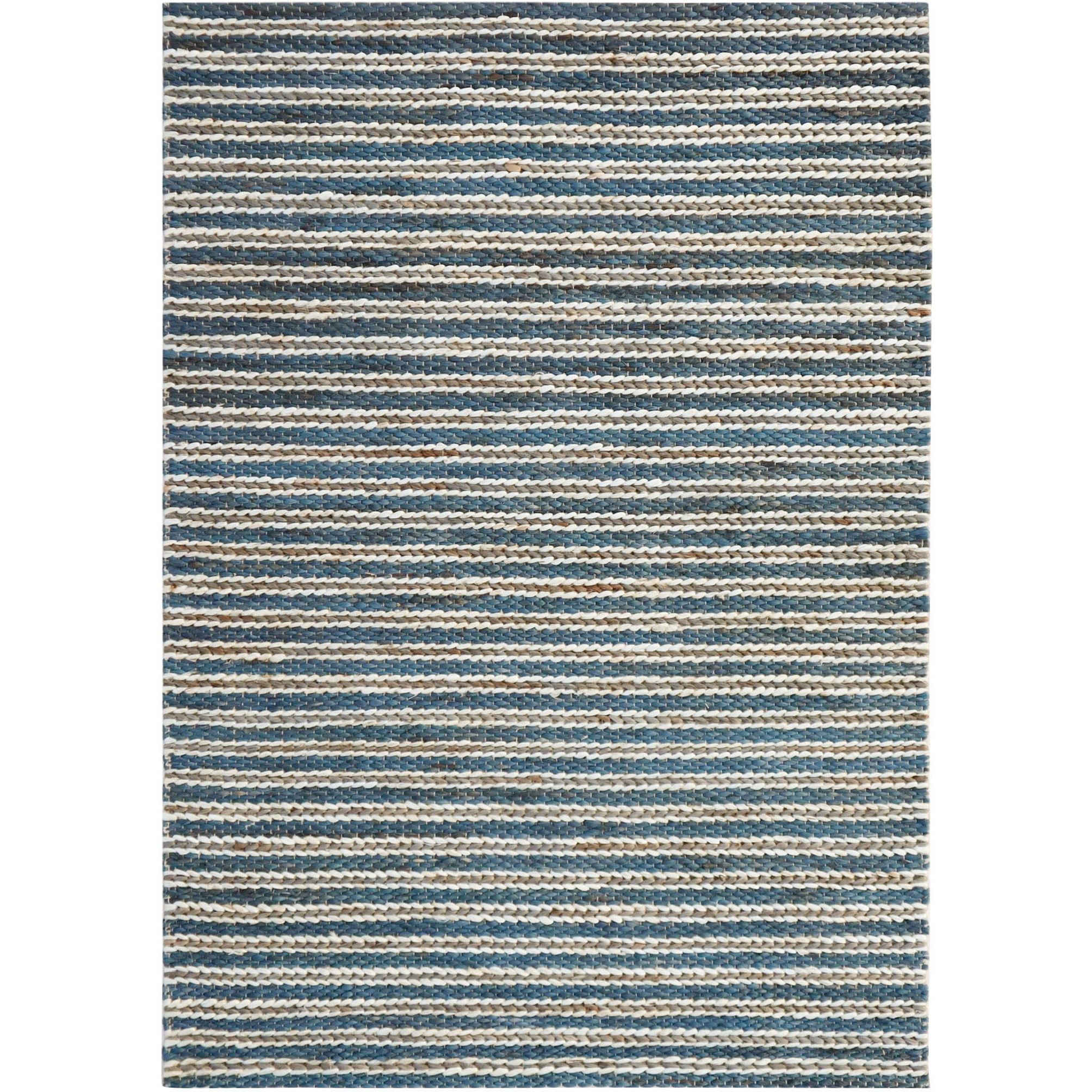 Natural Luxe 114 X 79 inch Blue Rug in 6 x 9
