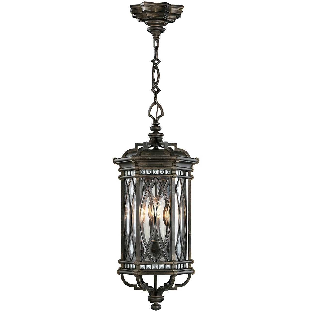 Warwickshire 4 Light 13 inch Black Outdoor Lantern