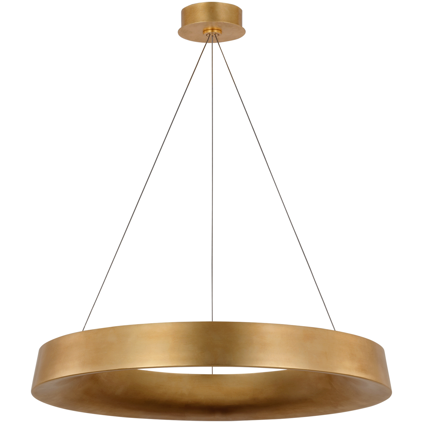 Barbara Barry Neptune LED 30 inch Gild Uplight Ring Chandelier Ceiling Light