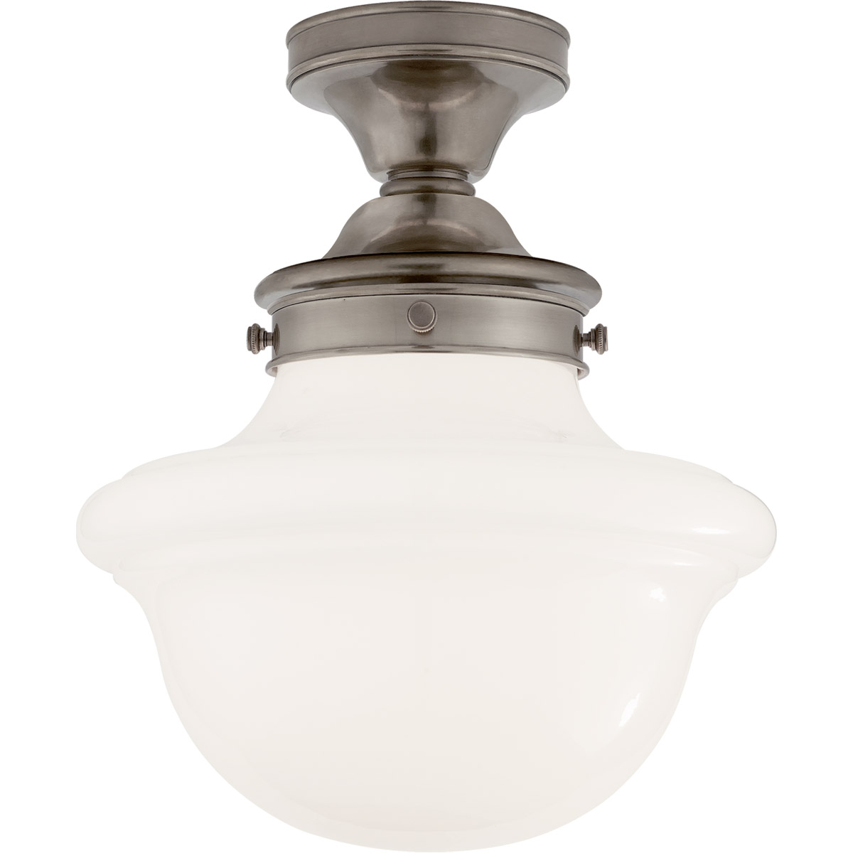 Chapman & Myers Edmond 1 Light 14.5 inch Antique Nickel Flush Mount Ceiling Light