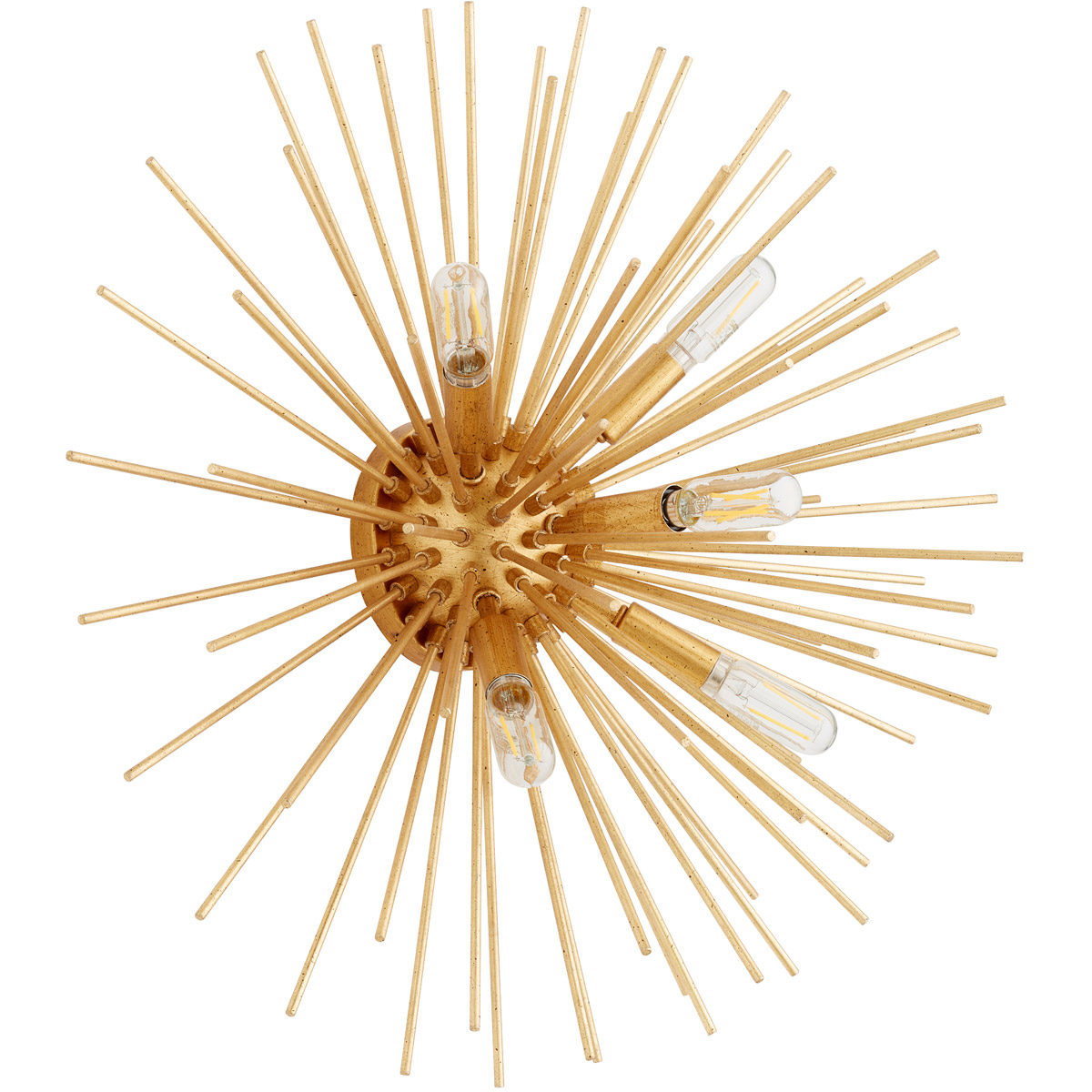 Electra 5 Light 20 inch Gold Leaf Flush Mount Ceiling Light