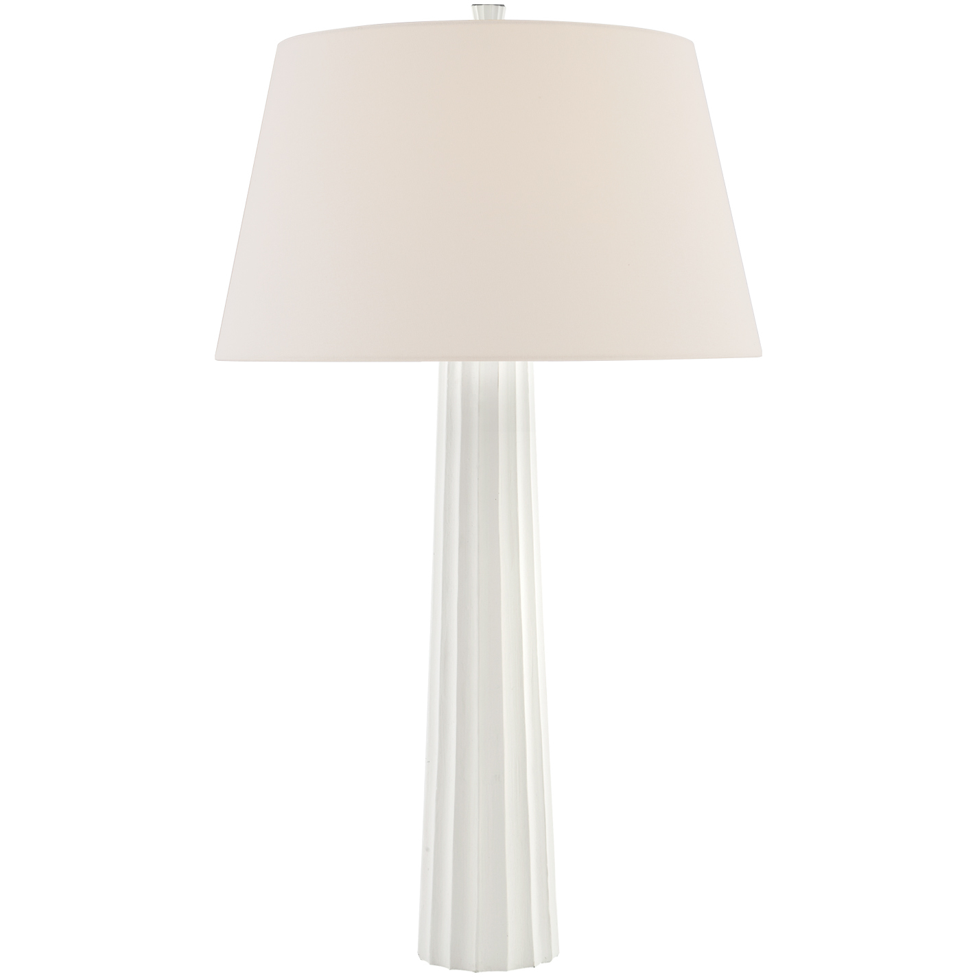Chapman & Myers Fluted Spire 32.25 inch 5 watt Plaster White Cordless Table Lamp Portable Light, Large