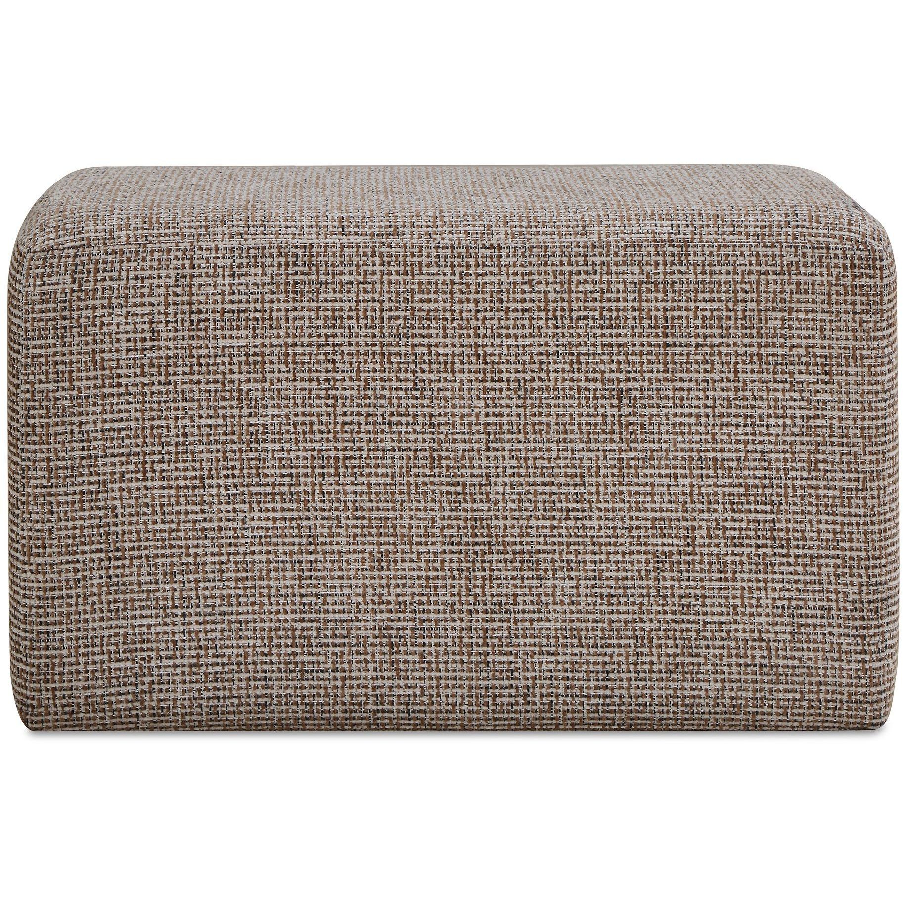 Kelce 18 inch Caramel and Onyx and Cream Ottoman