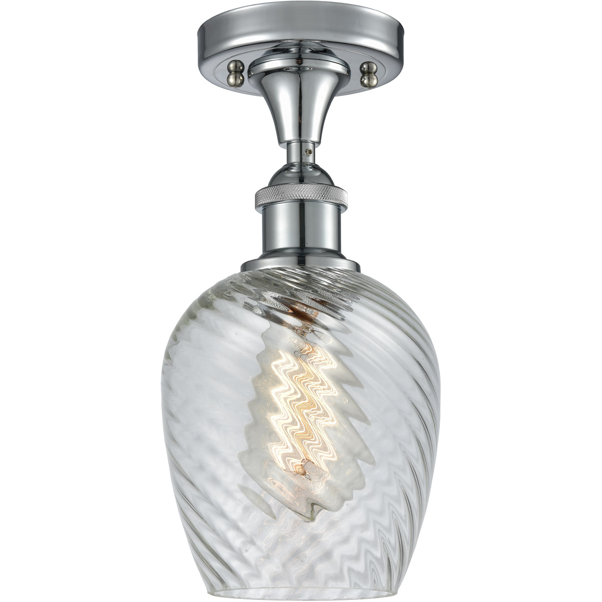 Ballston Salina 1 Light 5 inch Polished Chrome Semi-Flush Mount Ceiling Light, Ballston