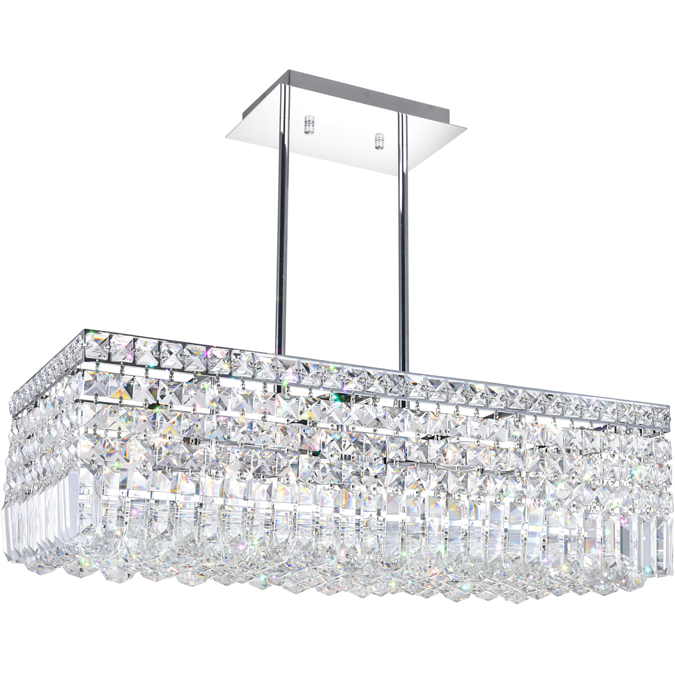 Colosseum 8 Light 26 inch Chrome Island/Pool Table Light Ceiling Light