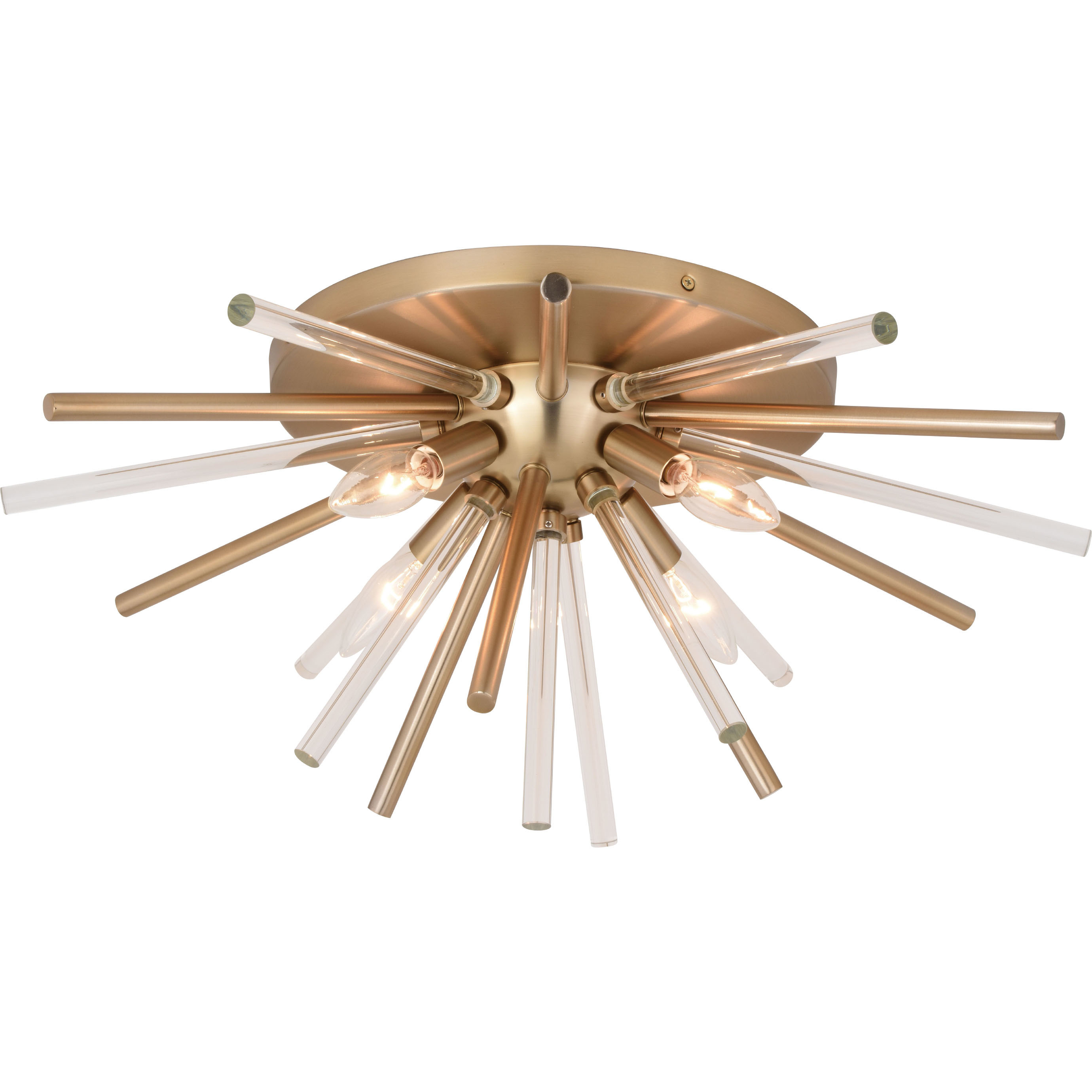 Aria LED 22.5 inch Natural Brass Flush Mount Ceiling Light