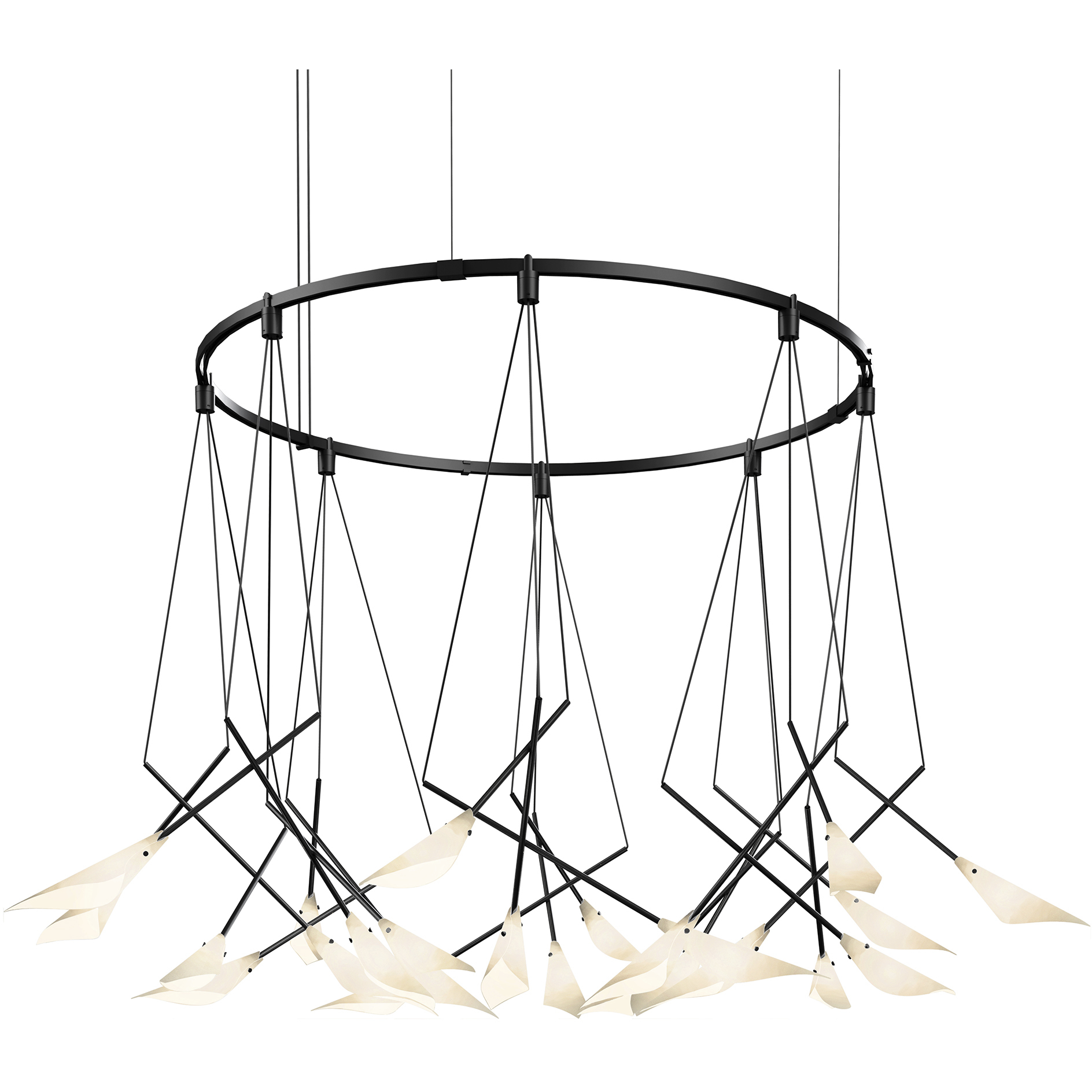 Suspenders LED 54 inch Satin Black Suspension Ceiling Light