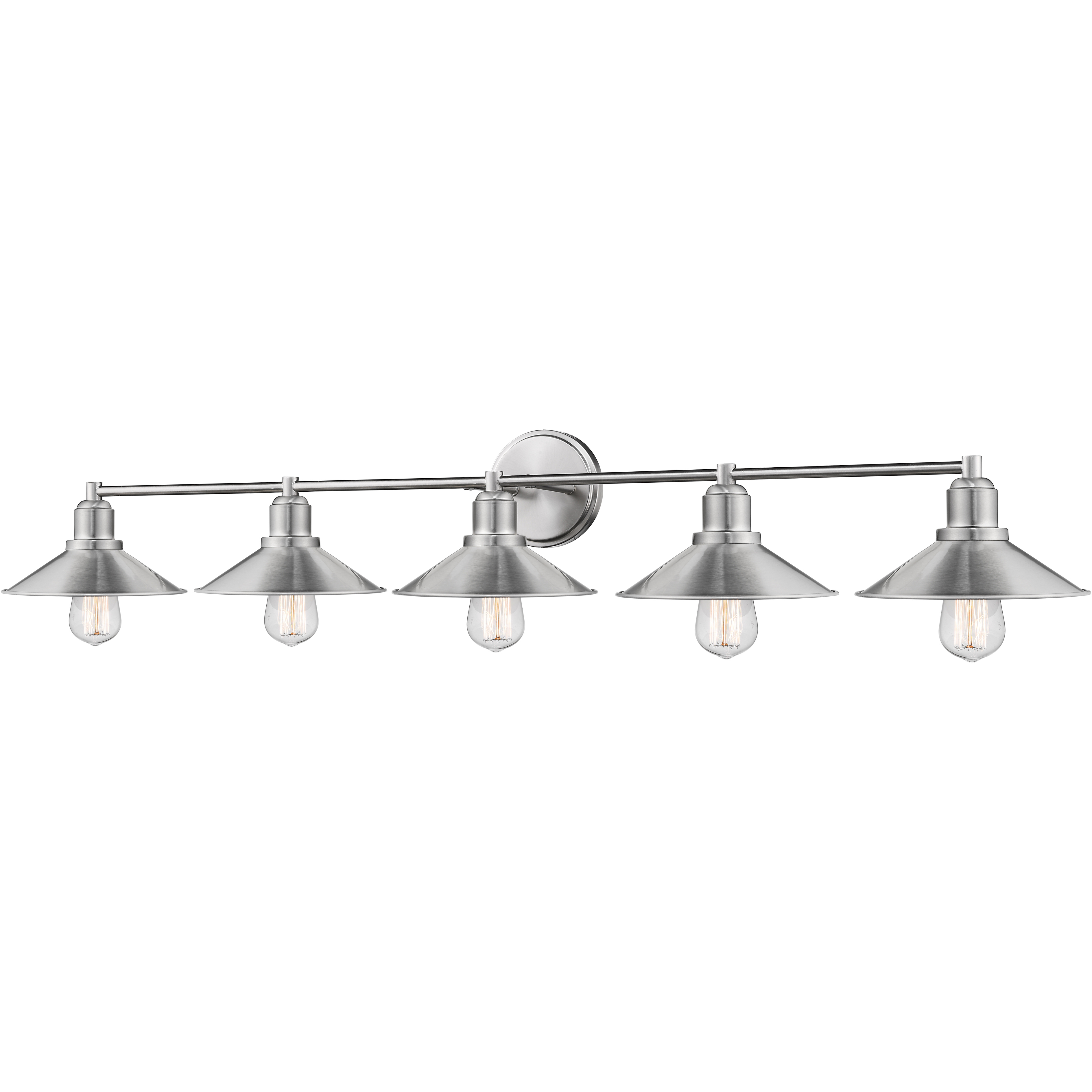 Casa 5 Light 46 inch Brushed Nickel Vanity Wall Light in Brushed Nickel Steel