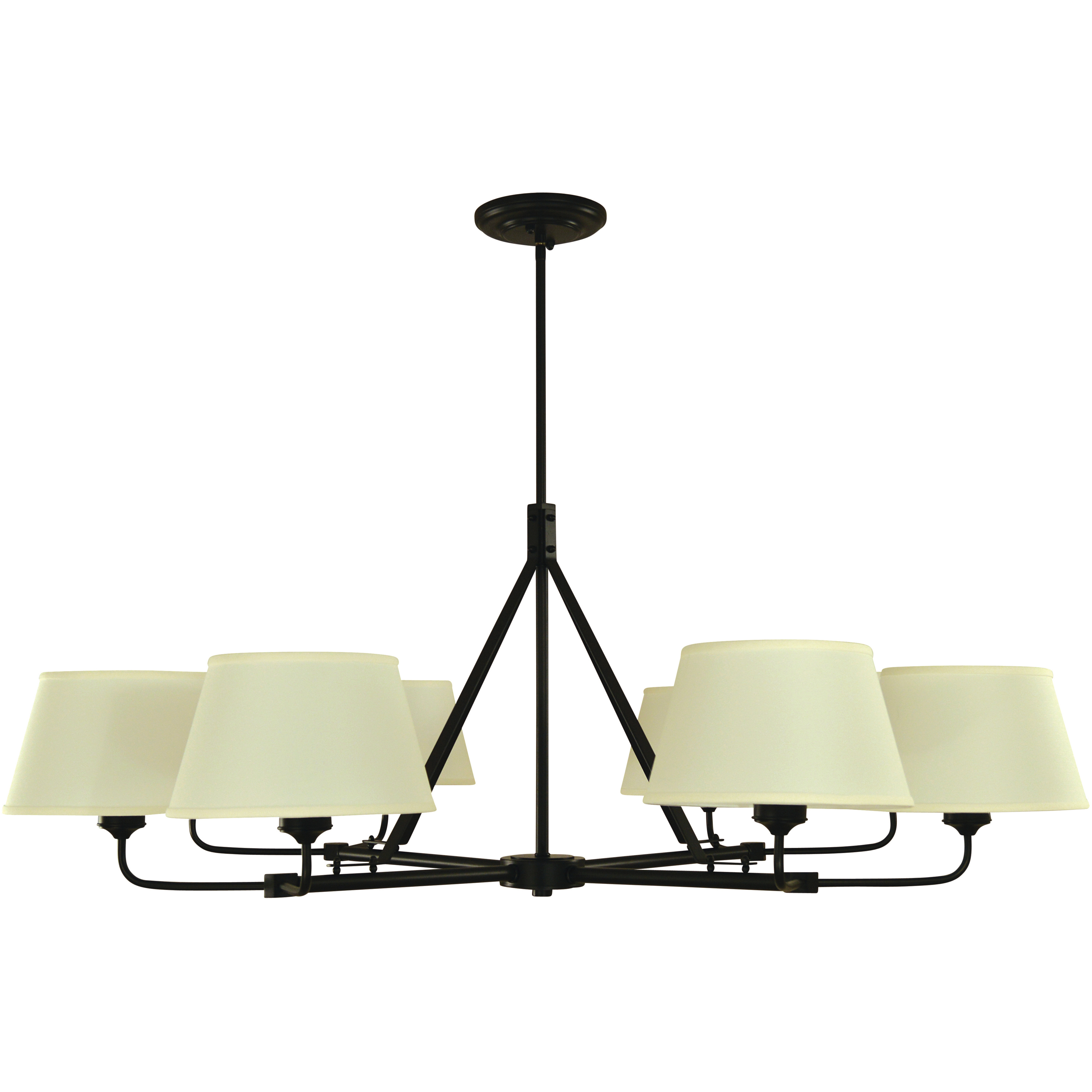 Milford 8 Light 50 inch Matte Black Dining Chandelier Ceiling Light