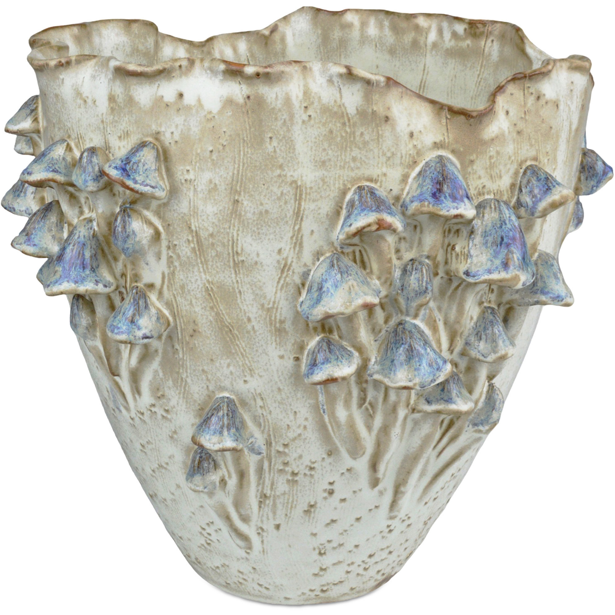 Black Forest Mushrooms 10.5 X 10 inch Vase, Large