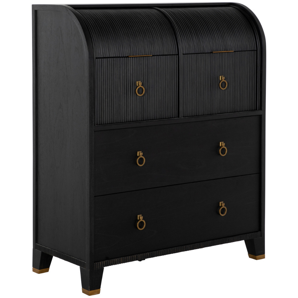 Maison Brushed Black / Stained Gold Chest