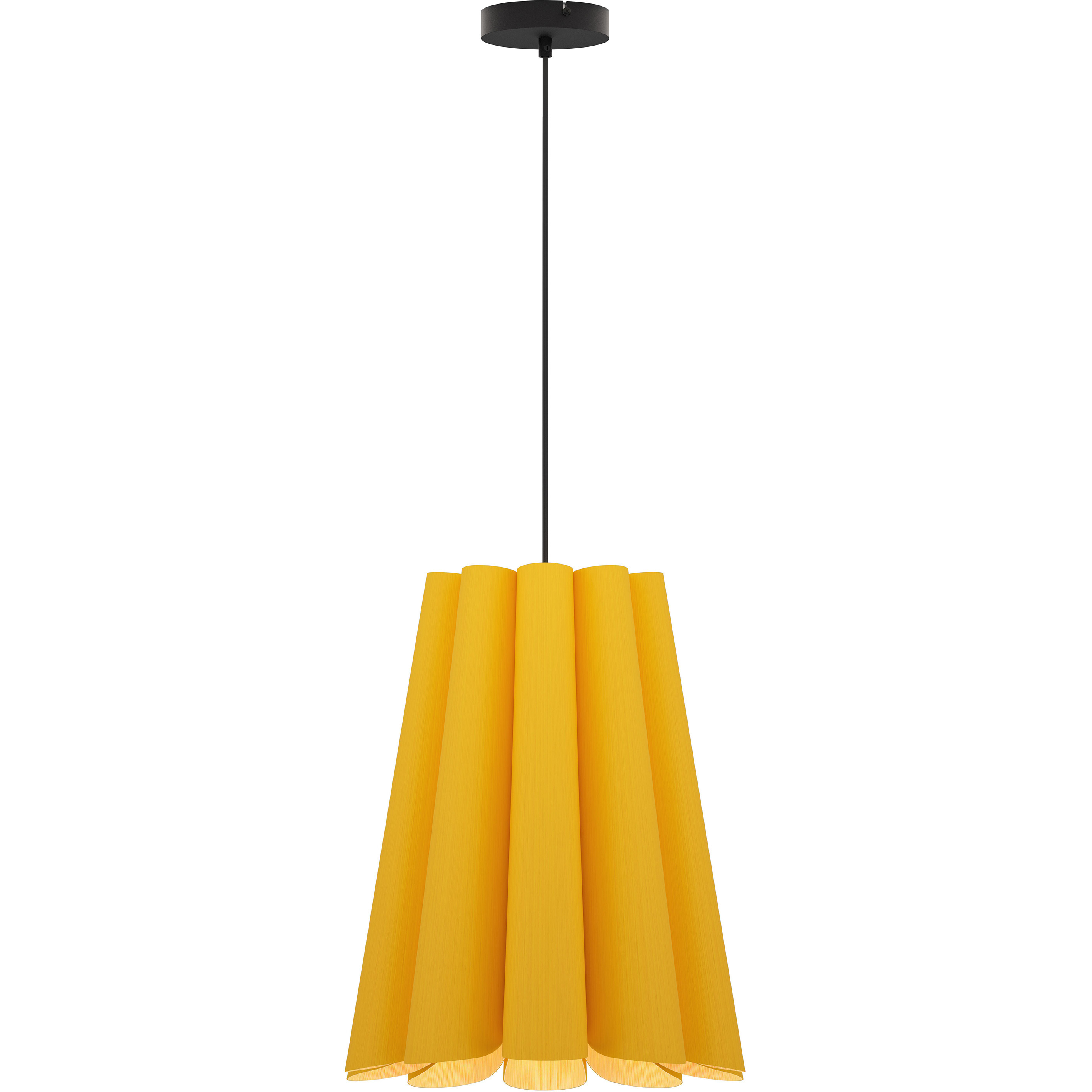 Olivia 1 Light 15.5 inch Black Pendant Ceiling Light in Yellow/Ash, WEP Collection
