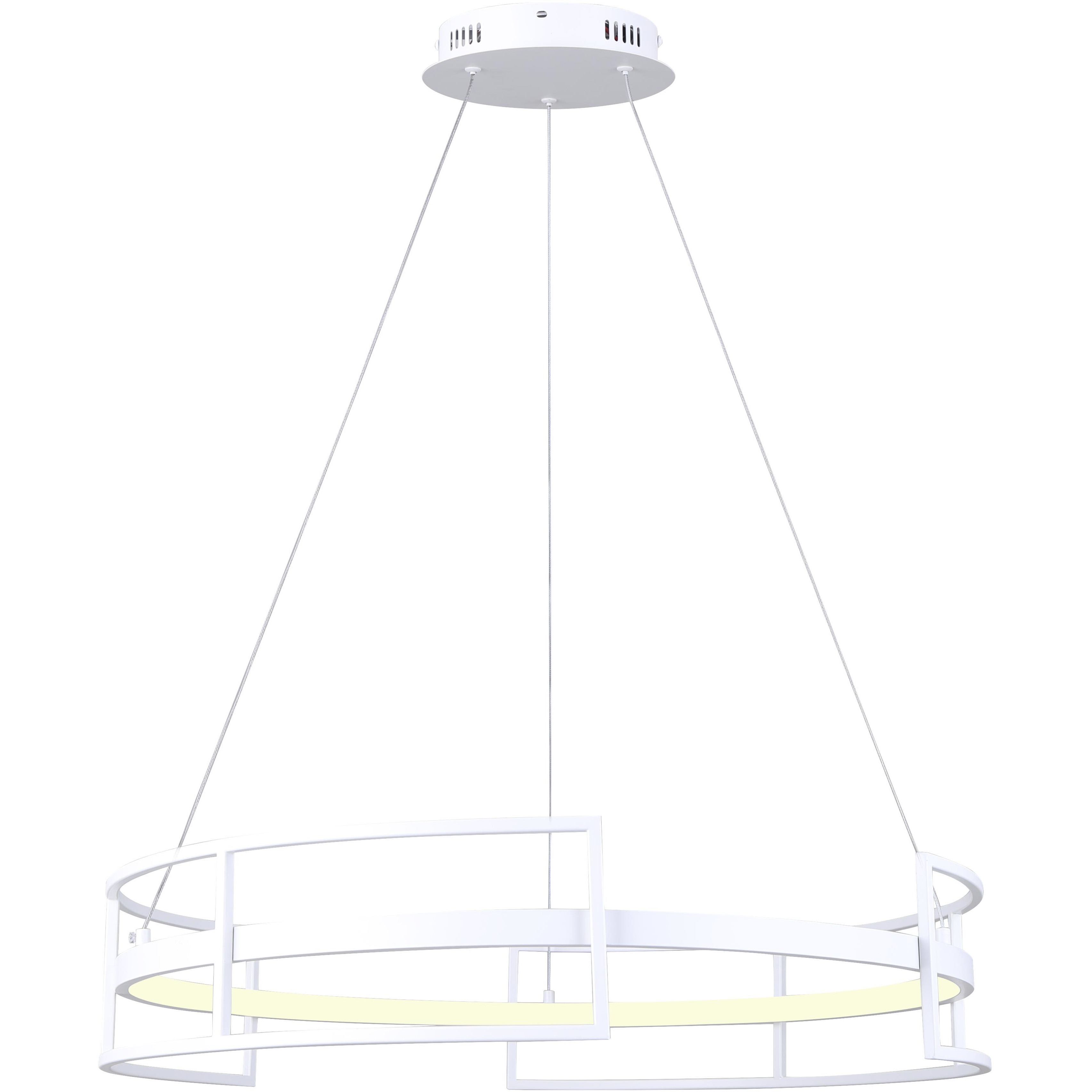 Amora LED 24 inch White Chandelier Ceiling Light