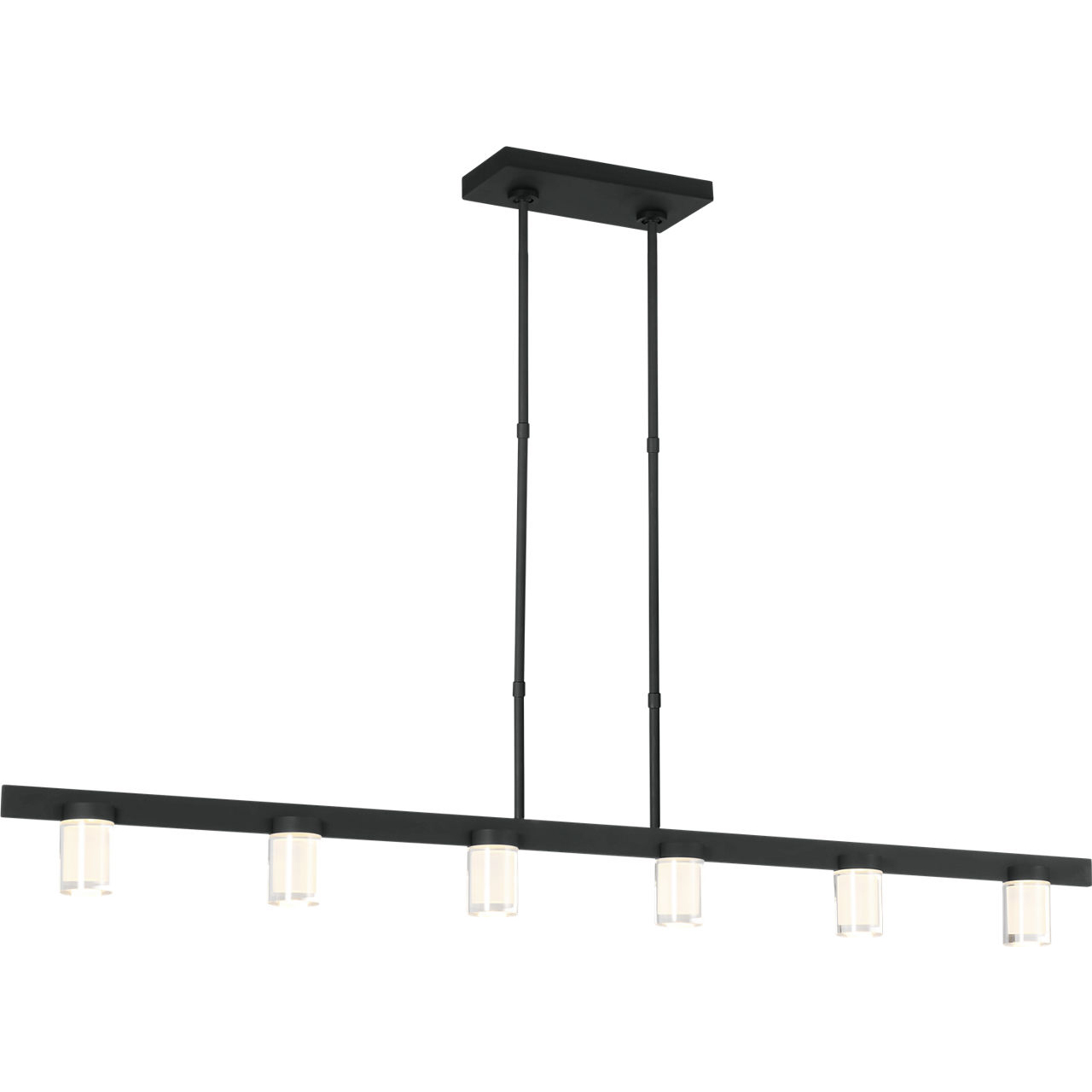 Kelly Wearstler Esfera LED 60 inch Nightshade Black Linear Suspension Ceiling Light in 277V, Integrated LED