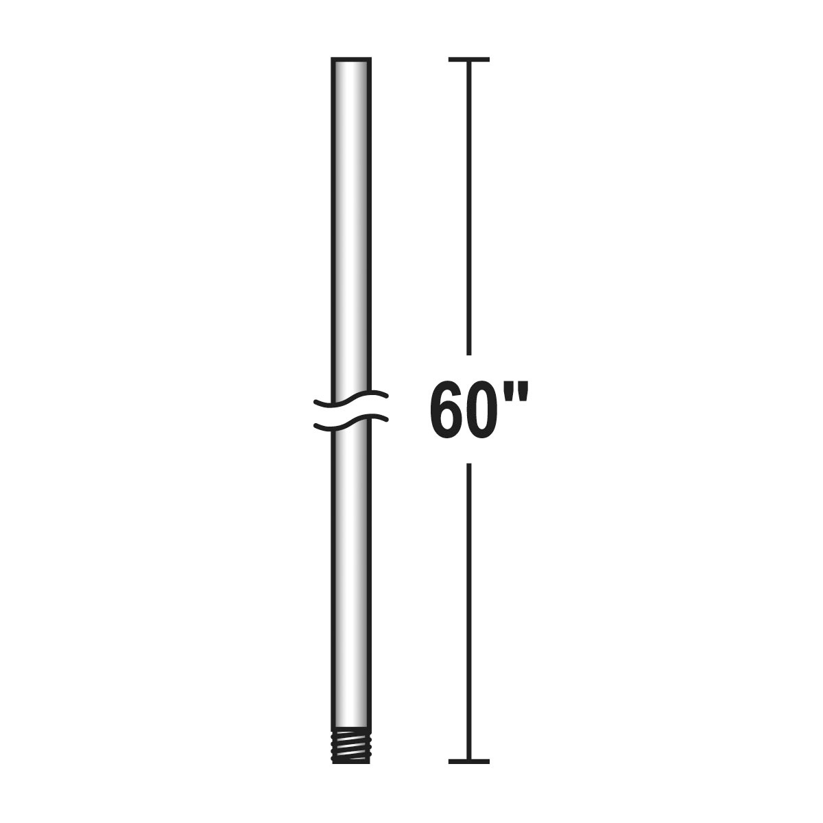 Minka-Aire Aire Textured White Outdoor Down Rod in 60 DR560-TWW - Open Box