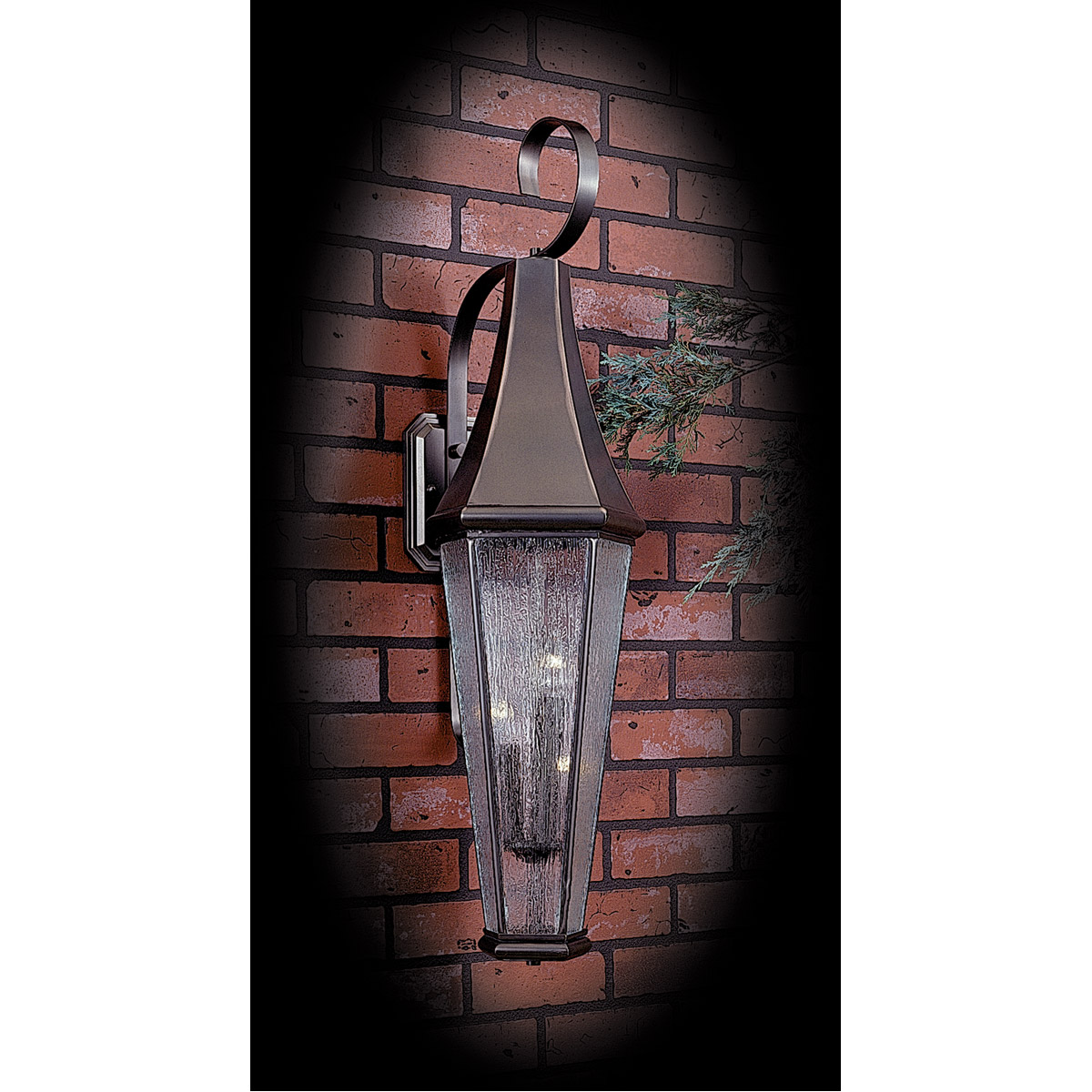 Le Havre 3 Light 34 inch Siena Bronze Exterior Wall Mount in Sienna Bronze