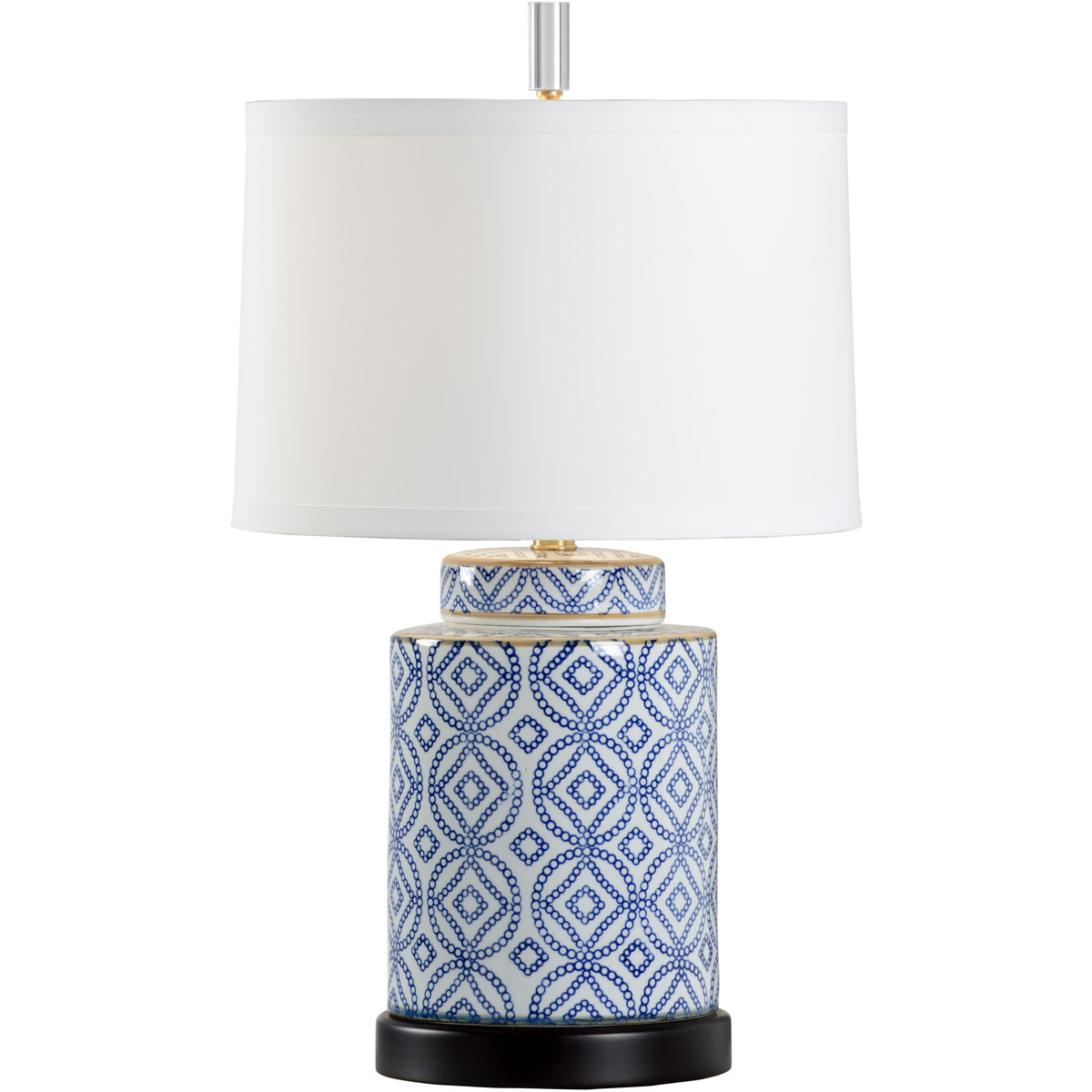 Wildwood 25 inch 100 watt Blue/White Glaze Table Lamp Portable Light
