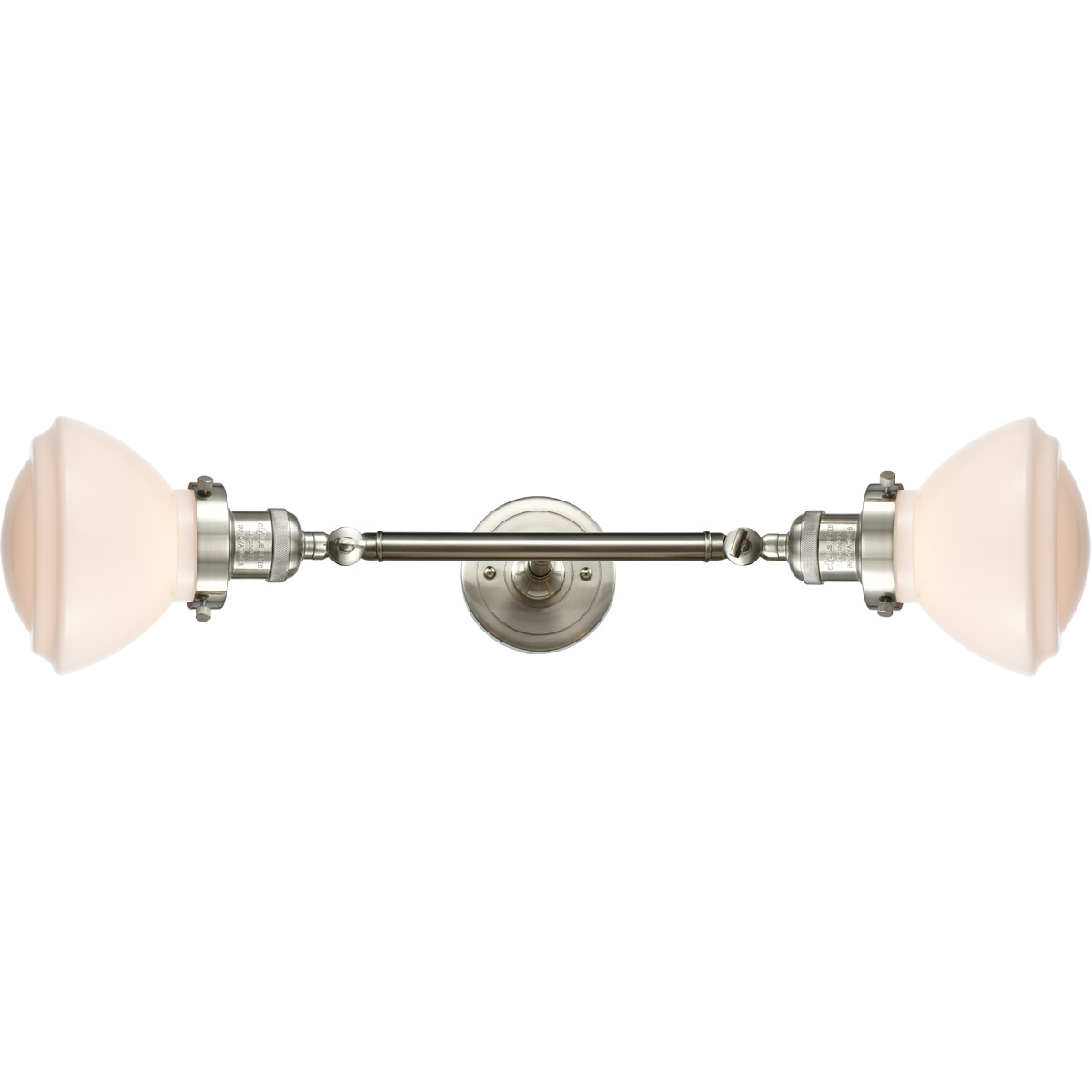 Franklin Restoration Olean LED 7 inch Brushed Satin Nickel Bath Vanity Light Wall Light in Matte White Glass, Franklin Restoration