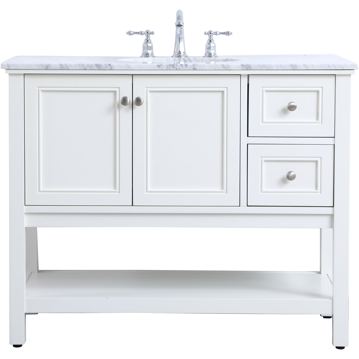 Metropolis 42 X 22 X 33.75 inch White Vanity Sink Set