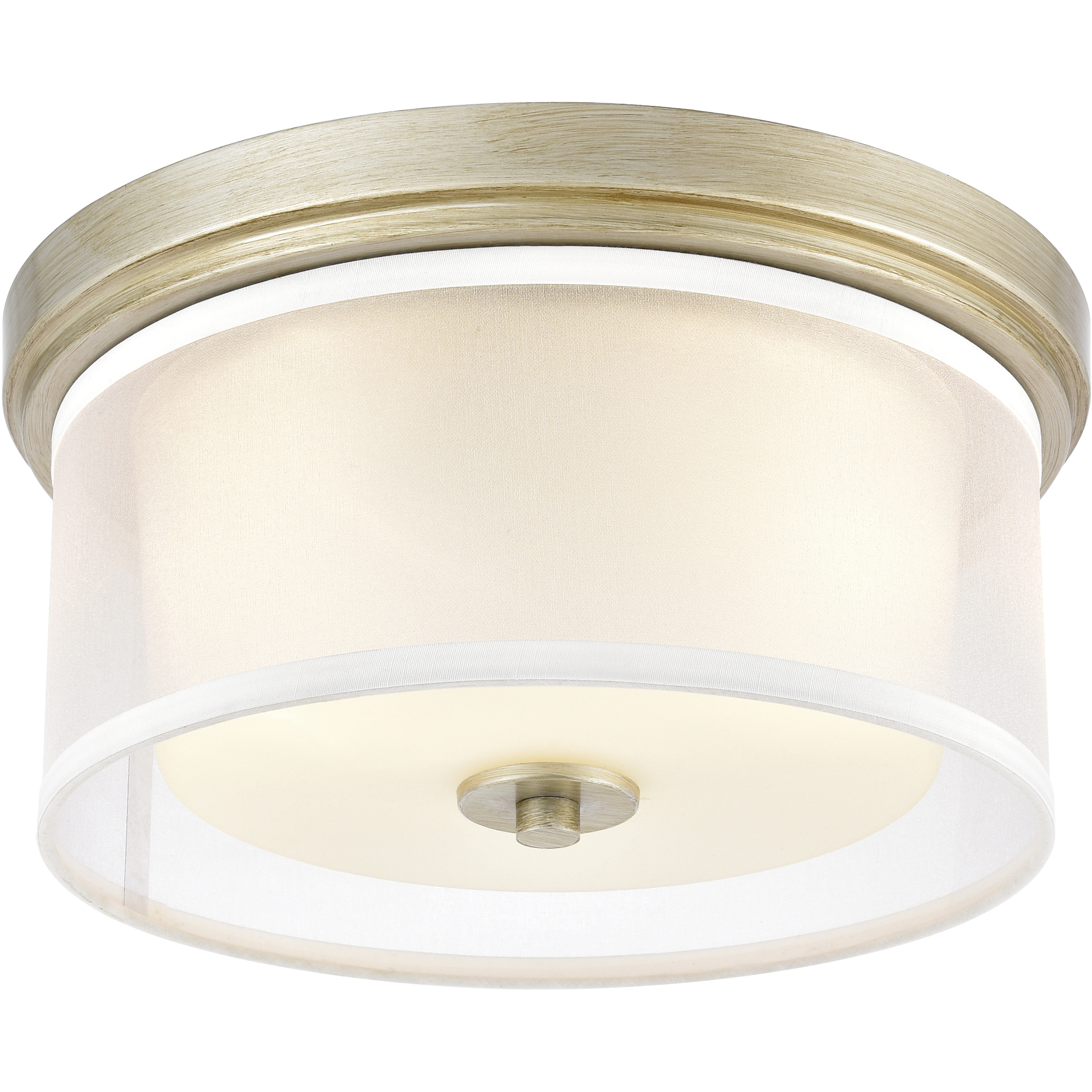 Diffusion 2 Light 13 inch Aged Silver Flush Mount Ceiling Light