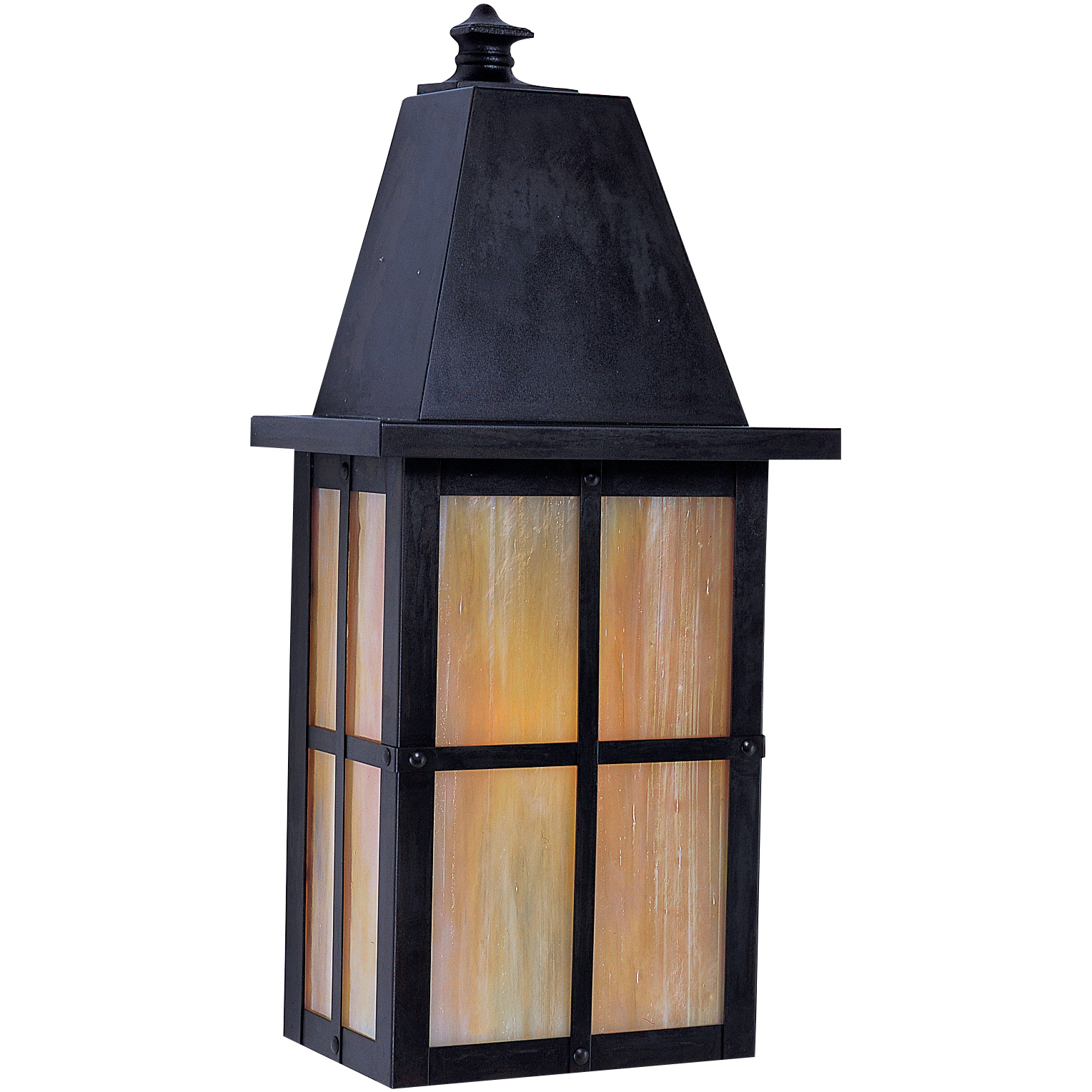 Hartford Outdoor Wall Mount in Verdigris Patina, Amber Mica