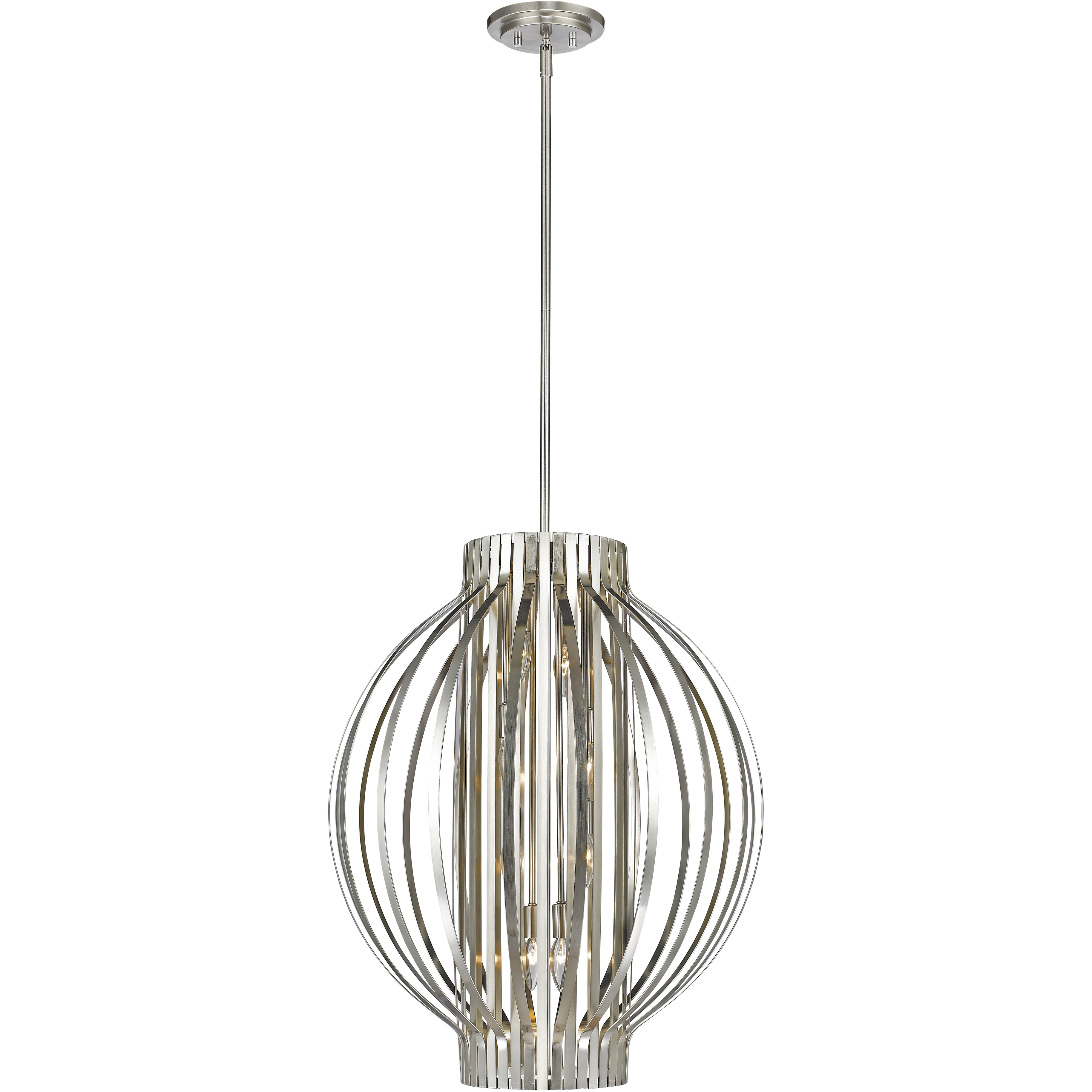 Moundou 8 Light 24 inch Brushed Nickel Pendant Ceiling Light