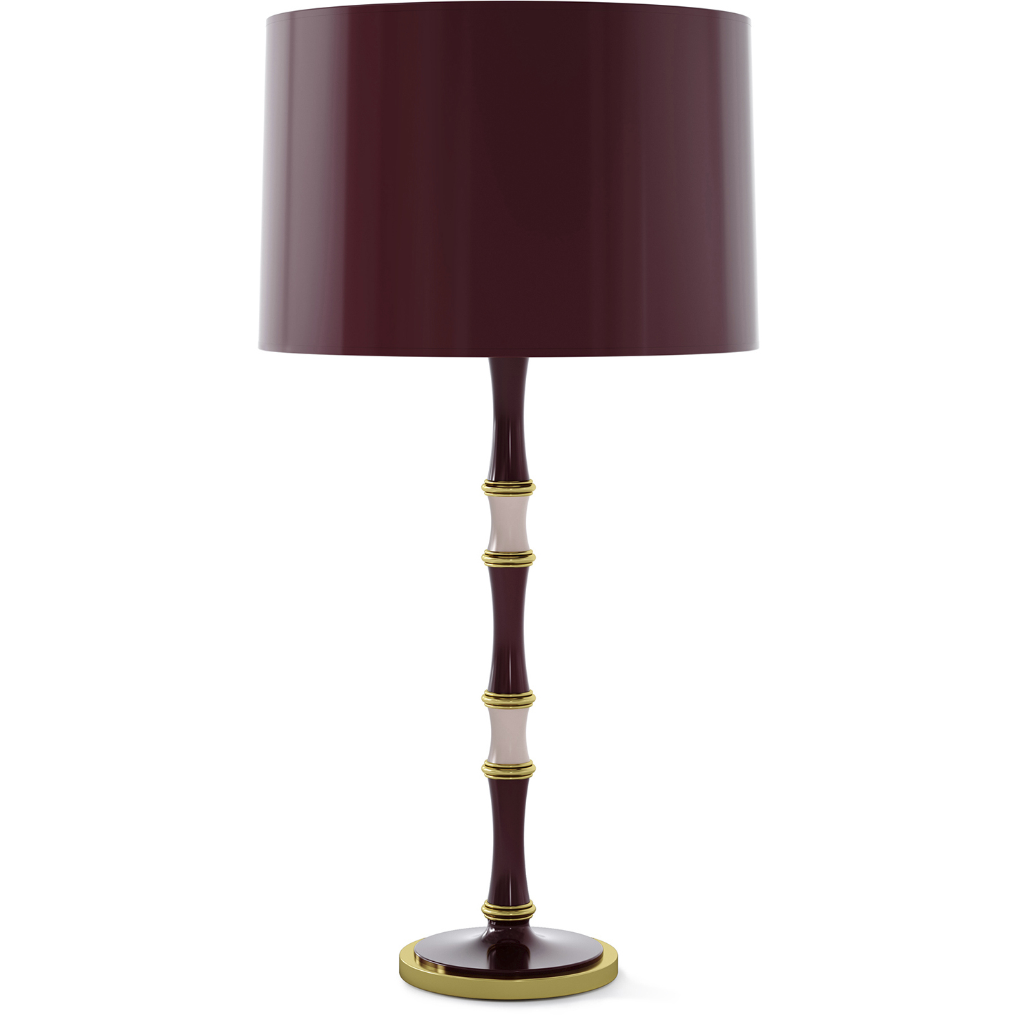 Kane 31 inch 150 watt Sugar Plum and Rose Water with Modern Brass Table Lamp Portable Light
